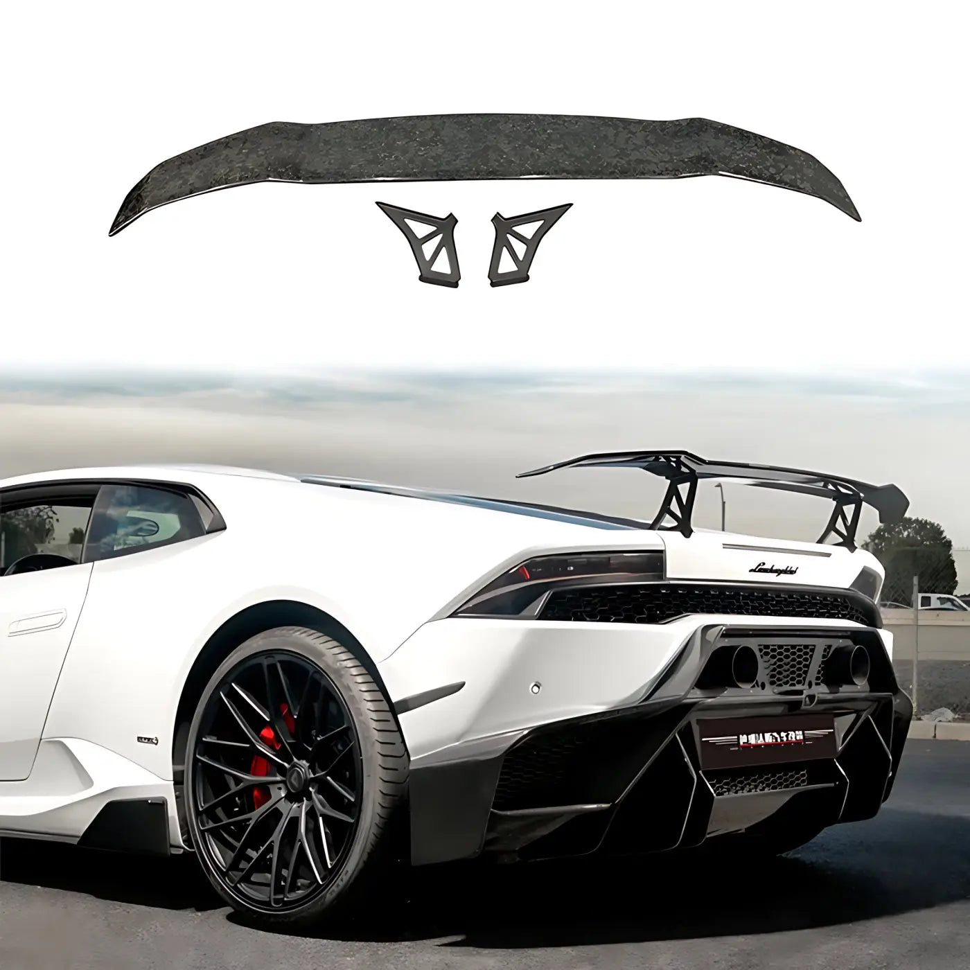 Lamborghini Huracan LP610/LP580 Carbon Fiber V-Style Spoiler/Wing - – BMBMWORKS