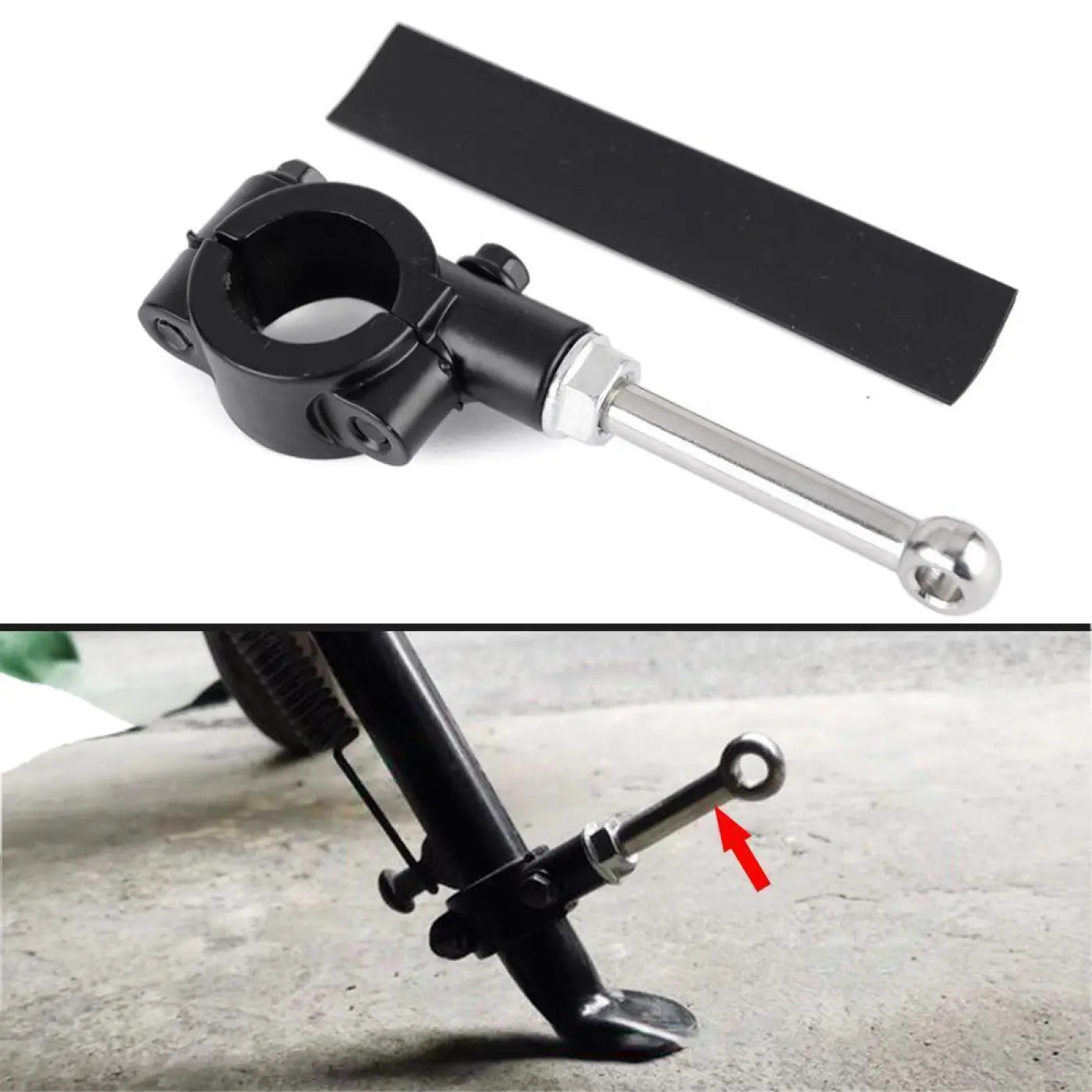 0-23Mm Kickstand Nose Motorcycle Side Stand Extension Kit Foot Pedal Assistant