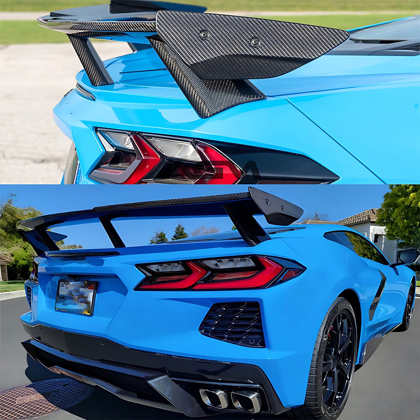 Chevrolet Corvette (C8) Carbon Fiber Forged Rear Spoiler Wing