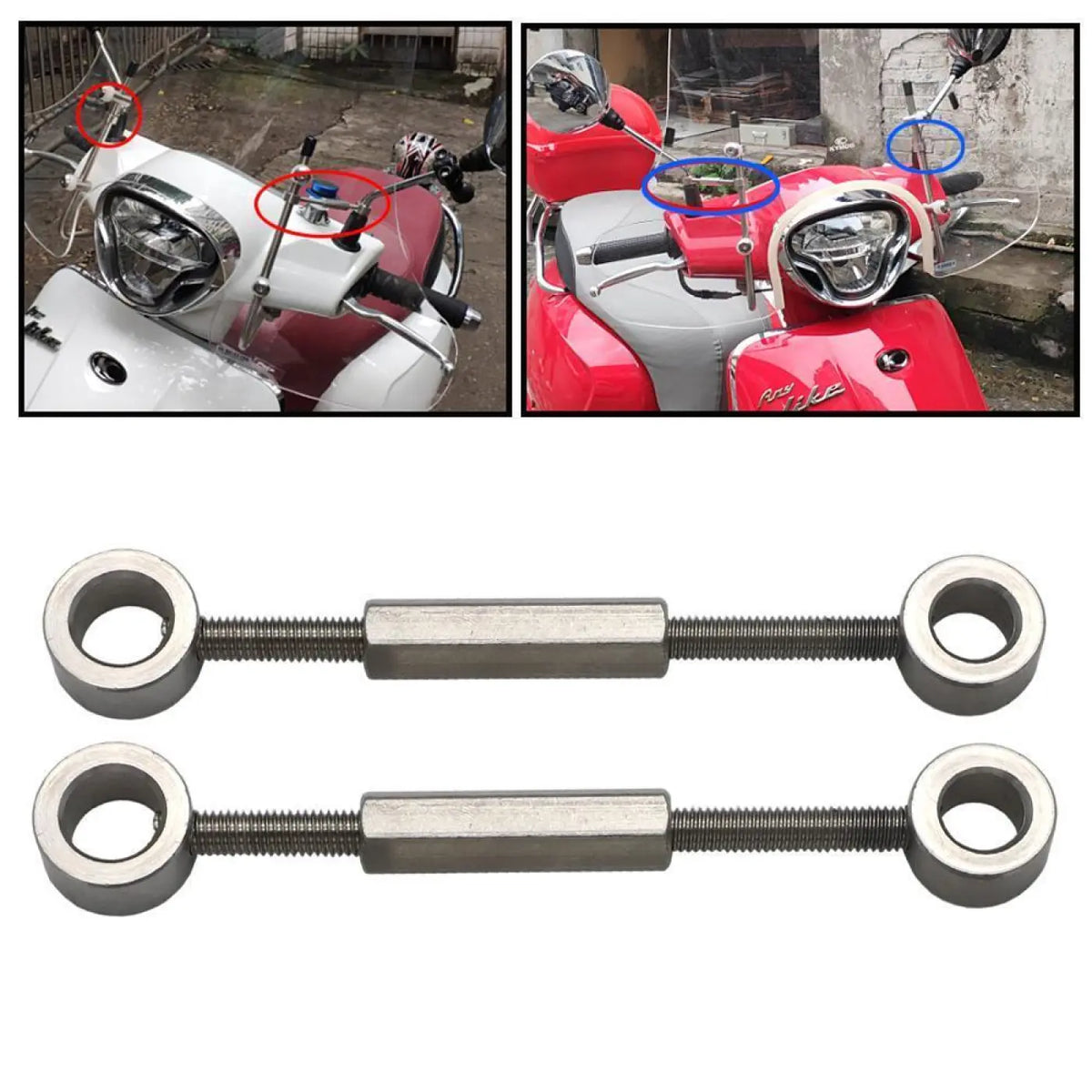 1 Set Front Windshield Mounting Bracket Vespa Sprint 150 Gts 250 300 Primavera