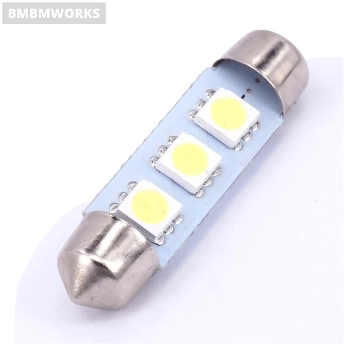 100Pcs 41Mm 5050 3 Smd 12V Interior Led Licence Plate Dome Roof Map Bulb