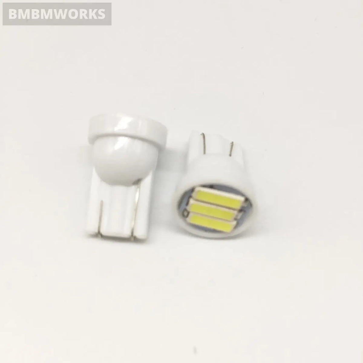 100Pcs T10 3 Smd 7014 Led 3Smd 7020 1W White Blue W5W Wedge Plate Light