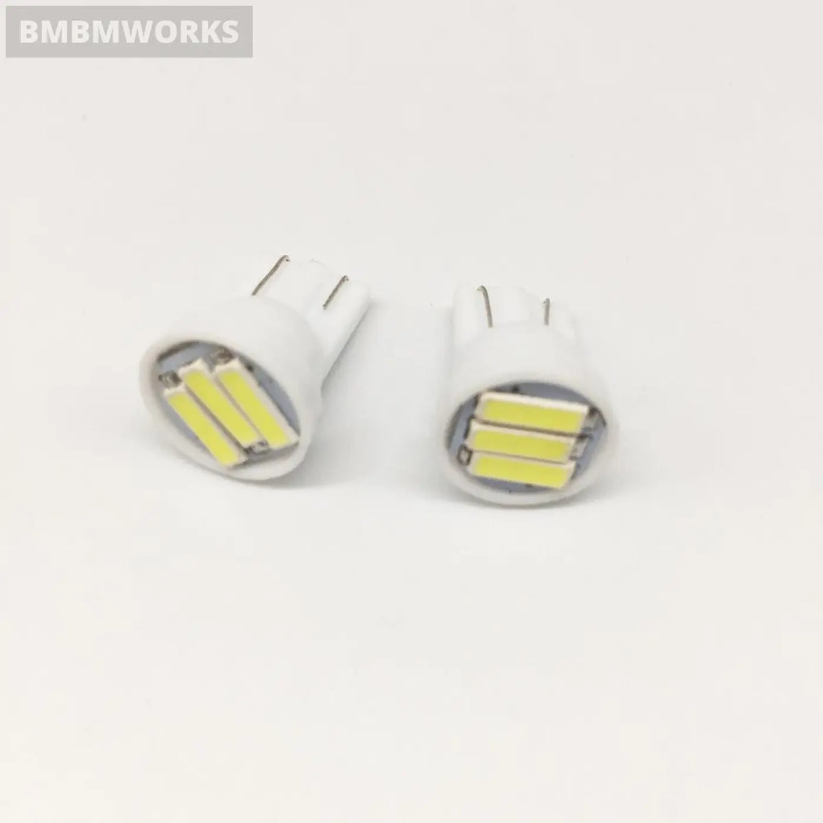 100Pcs T10 3 Smd 7014 Led 3Smd 7020 1W White Blue W5W Wedge Plate Light