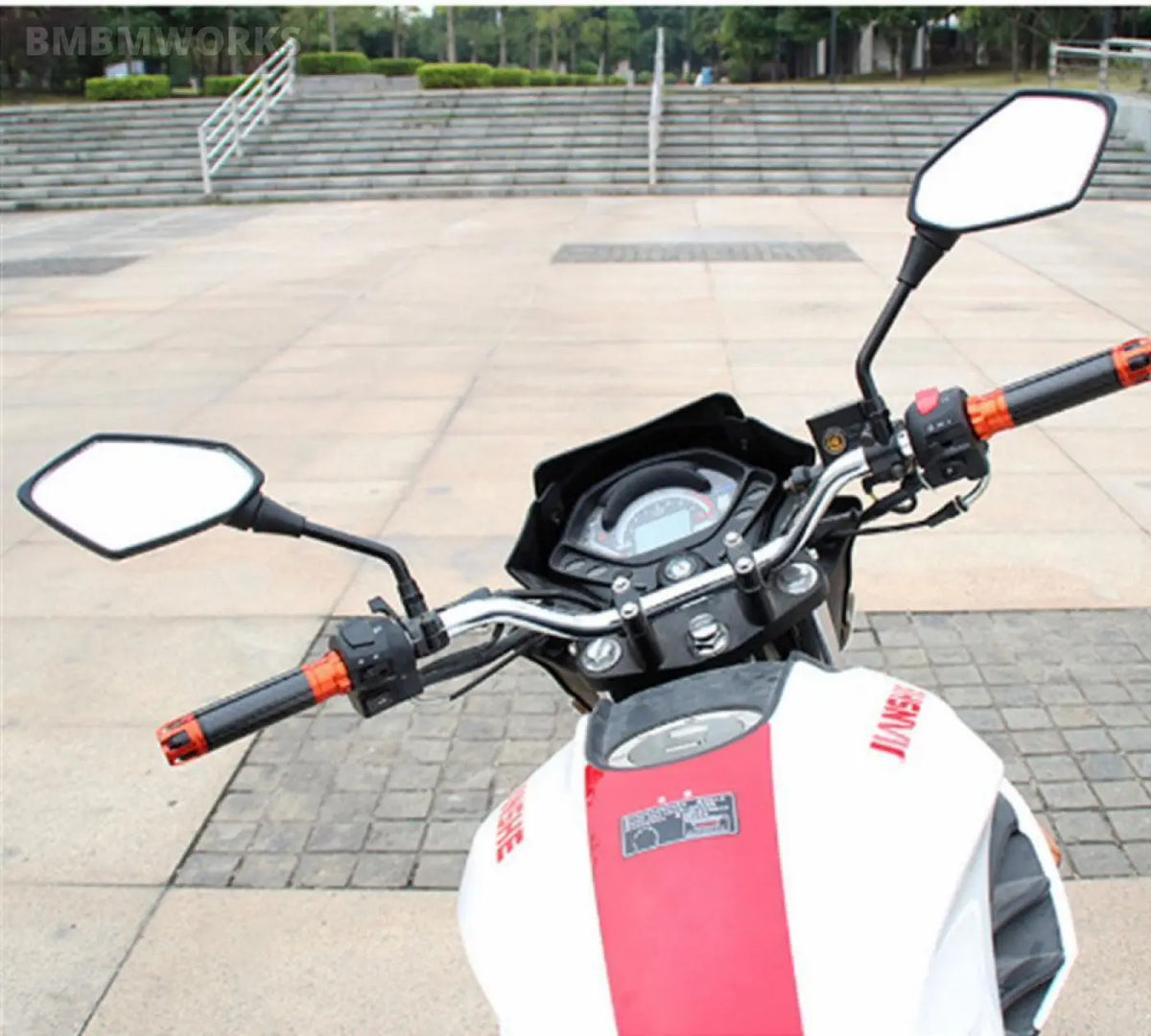 10Mm Rearview Mirrors Set Klx 250 Fz 25 Cf Moto X8 Jawa 50 Vespa 125 Nmax