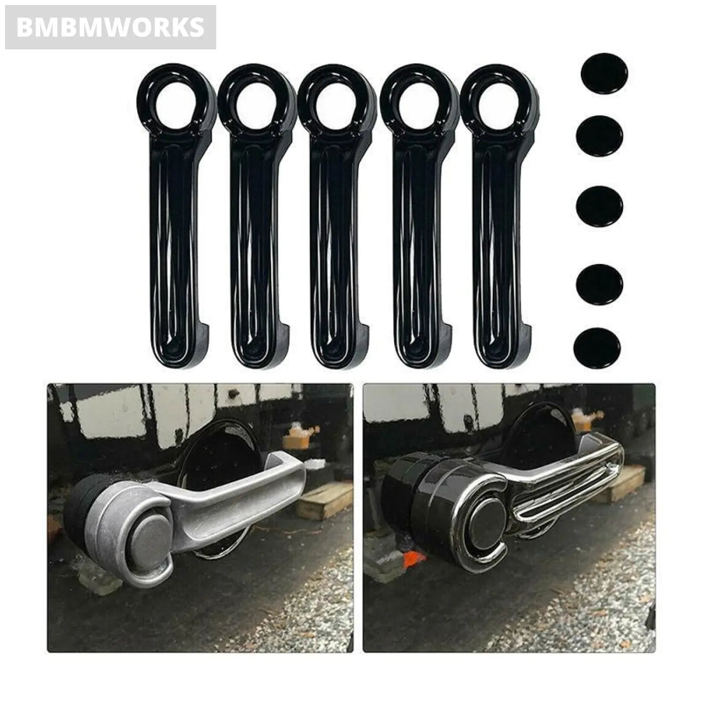 10Pcs Door Handle Tailgate Cover Trim Jeep Wrangler Jk 07-17 Liberty 08-12 Dodge