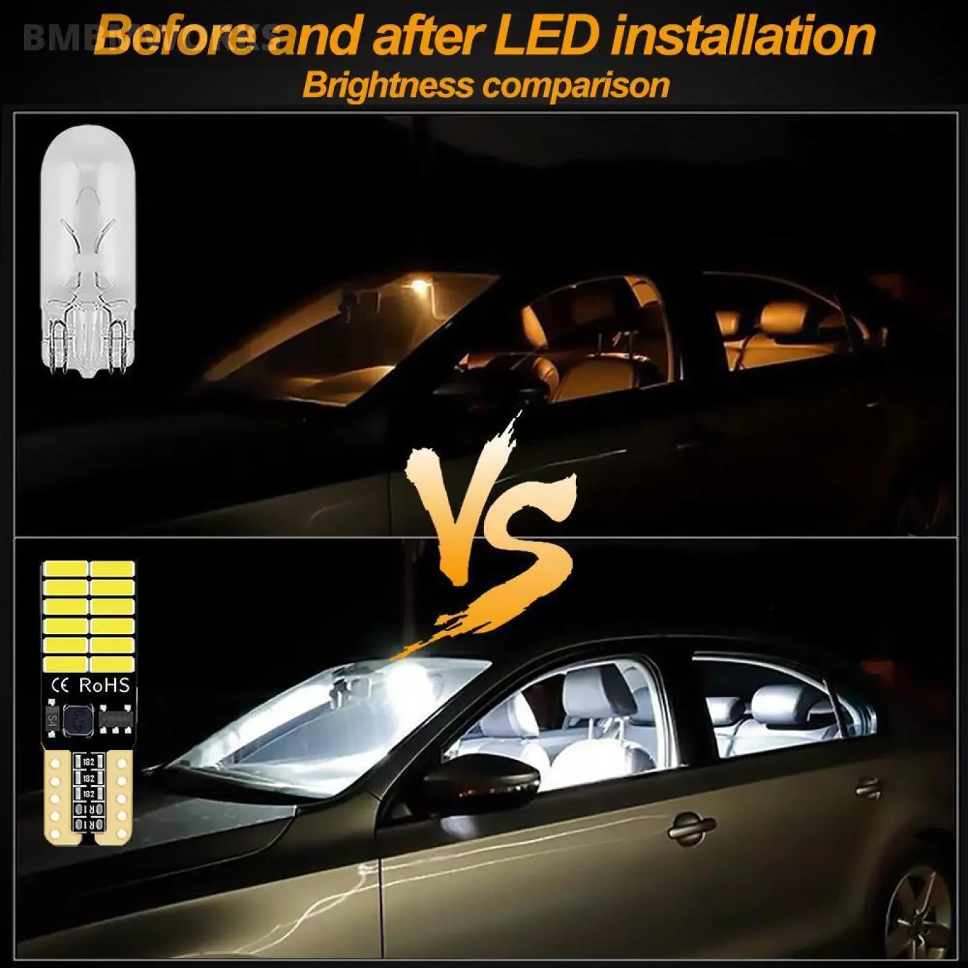 10Pcs Led Light Bulb Canbus Skoda Octavia 2 A7 A5 Armrest Ii Fabia Rapid Superb