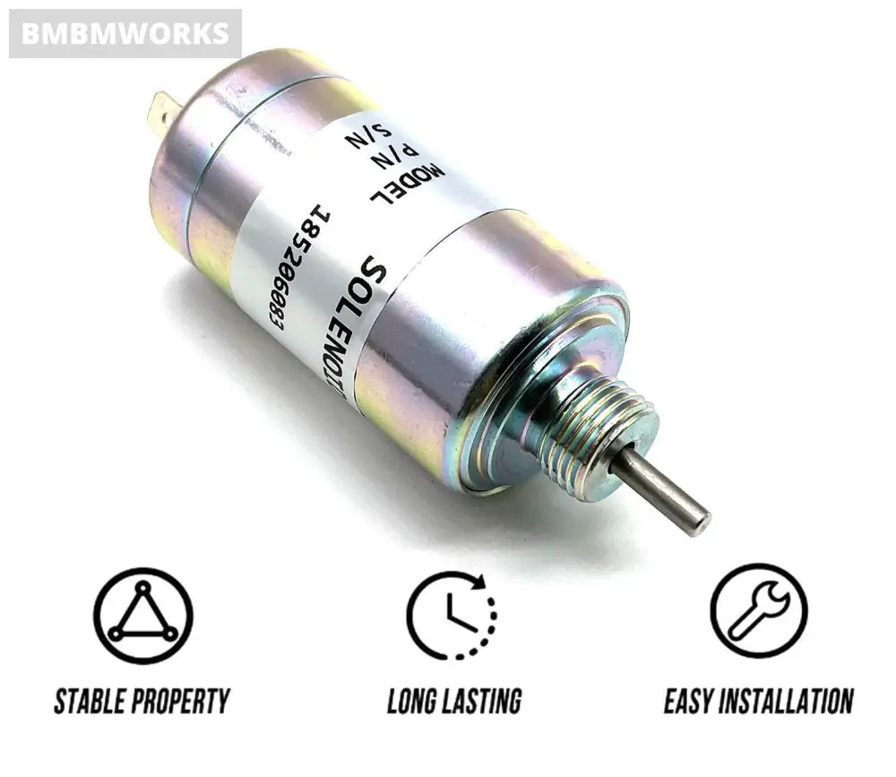 12V Fuel Shut Off Stop Solenoid Perkins Case New Holland 100 Series