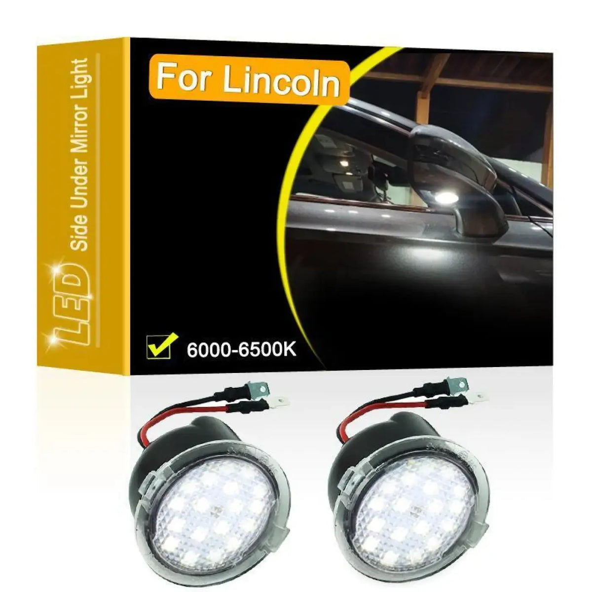 12V Led Under Side Mirror Lamp Puddle Light Assembly Lincoln Navigator Mks Mkt