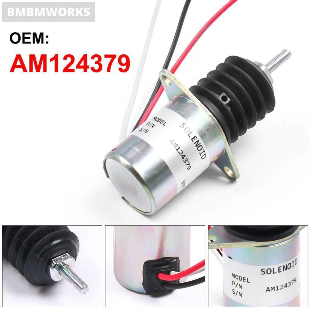 12V Steel Housing Diesel Engine Shut Off Stop Solenoid Valve John Deere 415 455