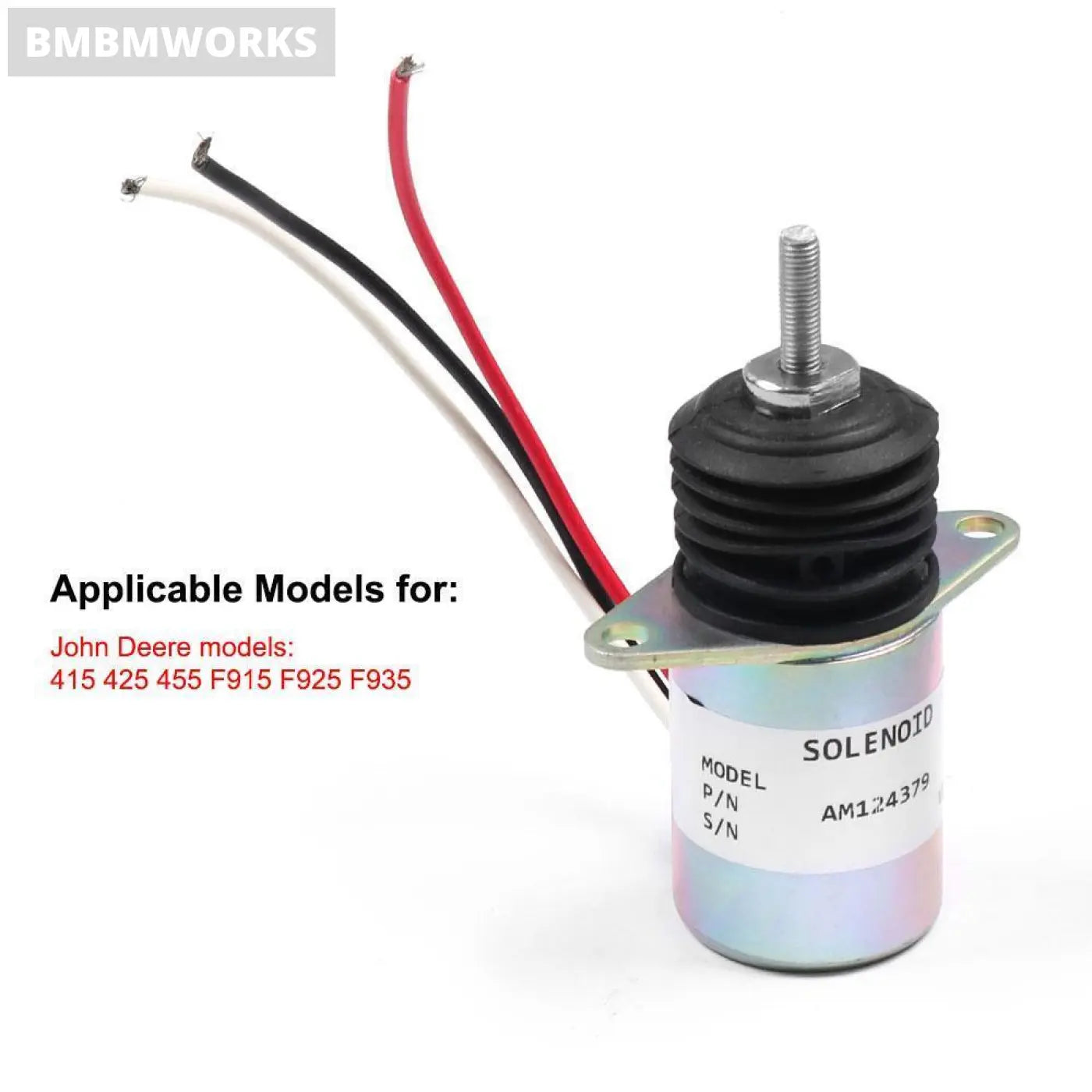 12V Steel Housing Diesel Engine Shut Off Stop Solenoid Valve John Deere 415 455