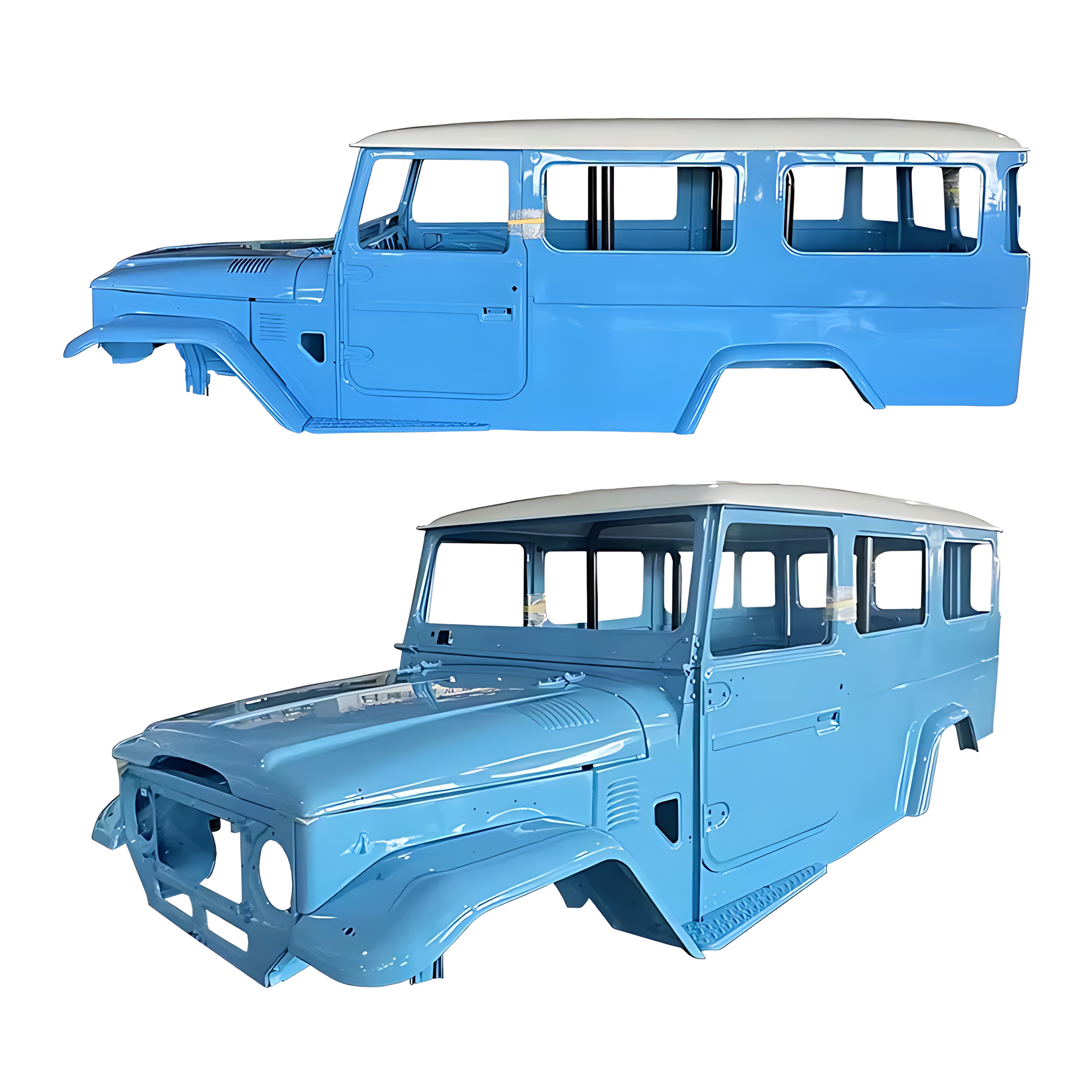 Toyota Land Cruiser FJ45V / FJ47 Troopy Complete Metal Body Shell – OEM-Style Steel Restoration Assembly BMBMWORKS