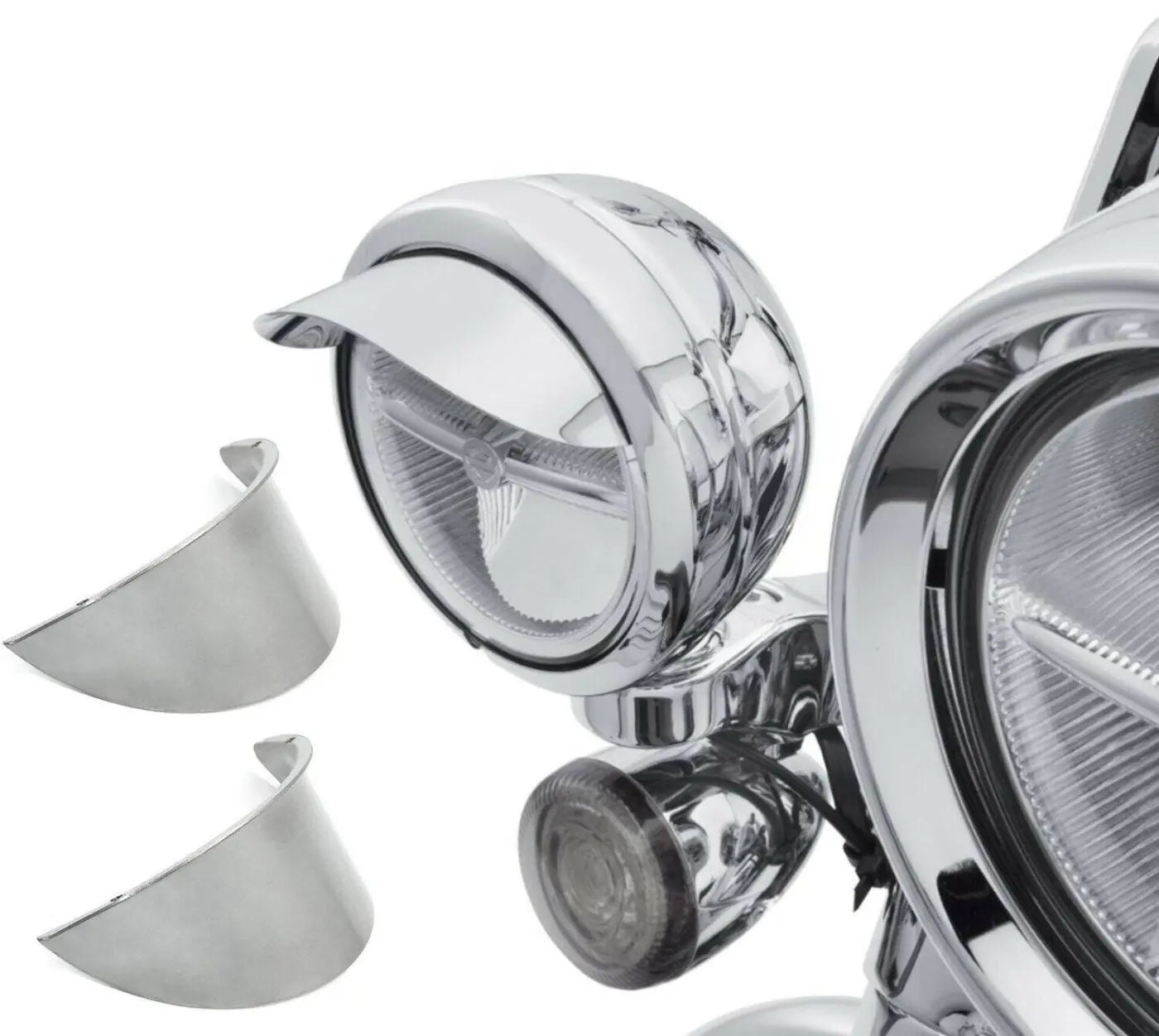 1Pair 4.5’ Passing Lamp Spotlight Visor Harley Davidson Touring Dyna Sporst