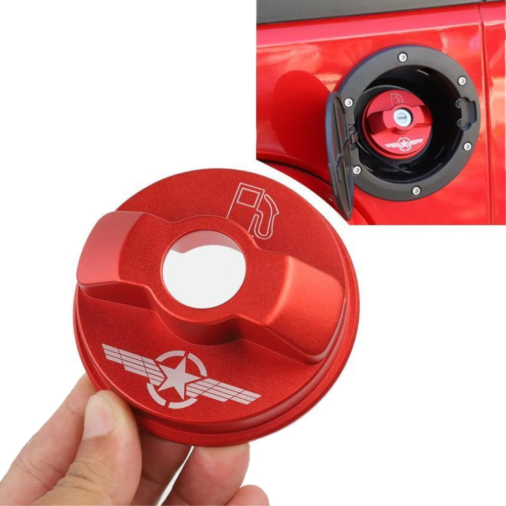 1Pc Internal Red Fuel Tank Cap Auto Accessories Jeep Wrangler Jk Jl 2007-2019