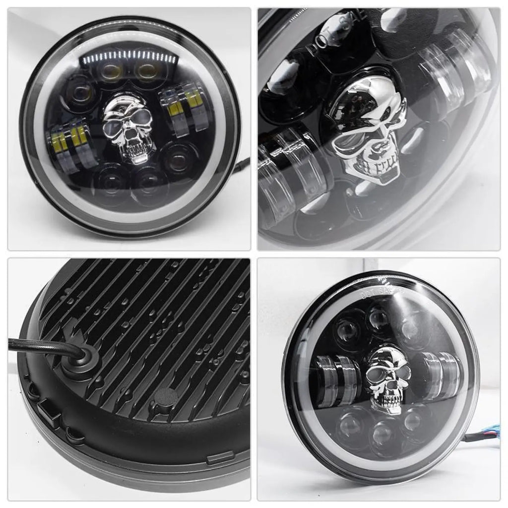 1Pc Led Running Lamp Skull Angel Eyes Jeep Wrangler Lada 4X4 Niva Off Road