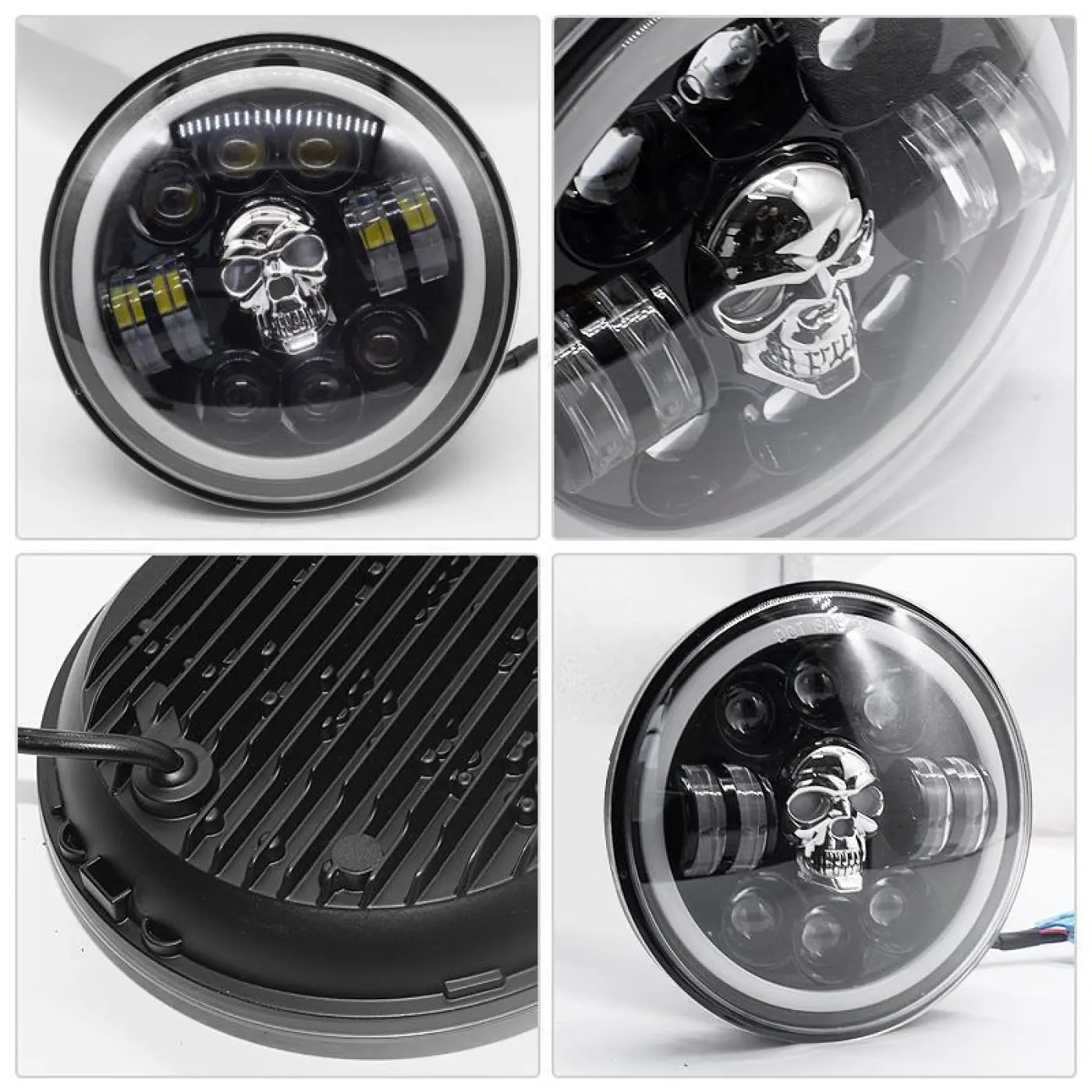 1Pc Led Running Lamp Skull Angel Eyes Jeep Wrangler Lada 4X4 Niva Off Road