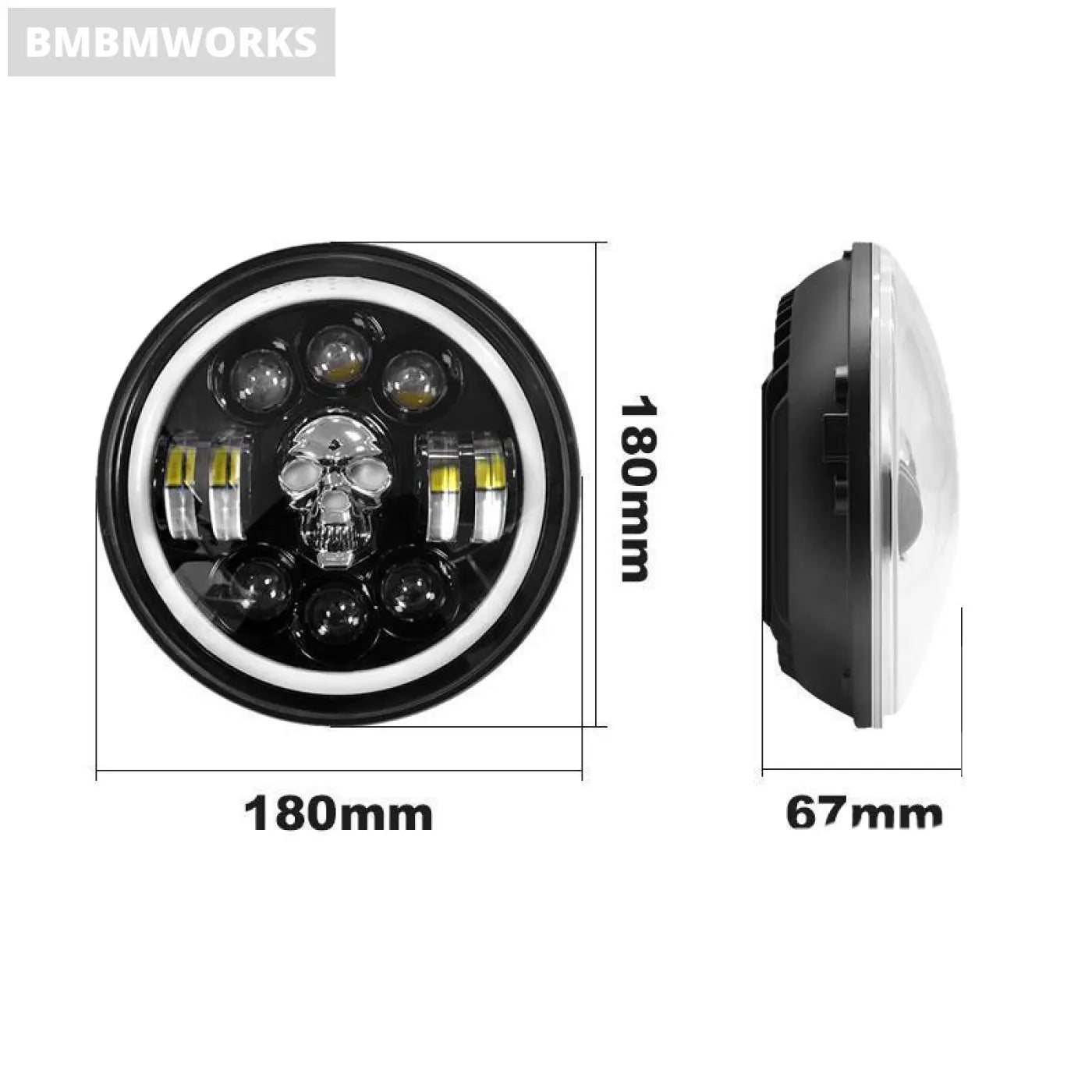 1Pc Led Running Lamp Skull Angel Eyes Jeep Wrangler Lada 4X4 Niva Off Road