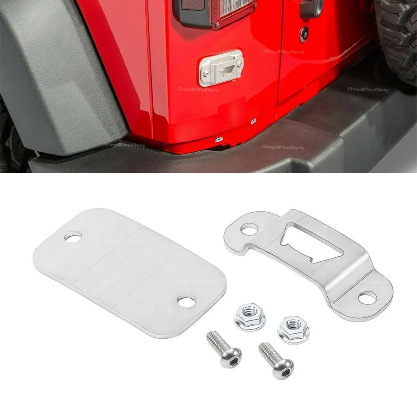 1Pc License Plate Delete Bottle Opener Metal 2007-2018 Jeep Wrangler Jk