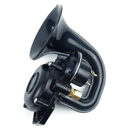 1Pc Truck Horn Scania Volvo Black 48W 24V 300Db Snail Loud Clear Sound