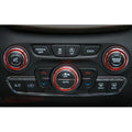 1Set Red Interior Front Audio Ac Switch Button Knob Ring Dodge Durango 2014-2019