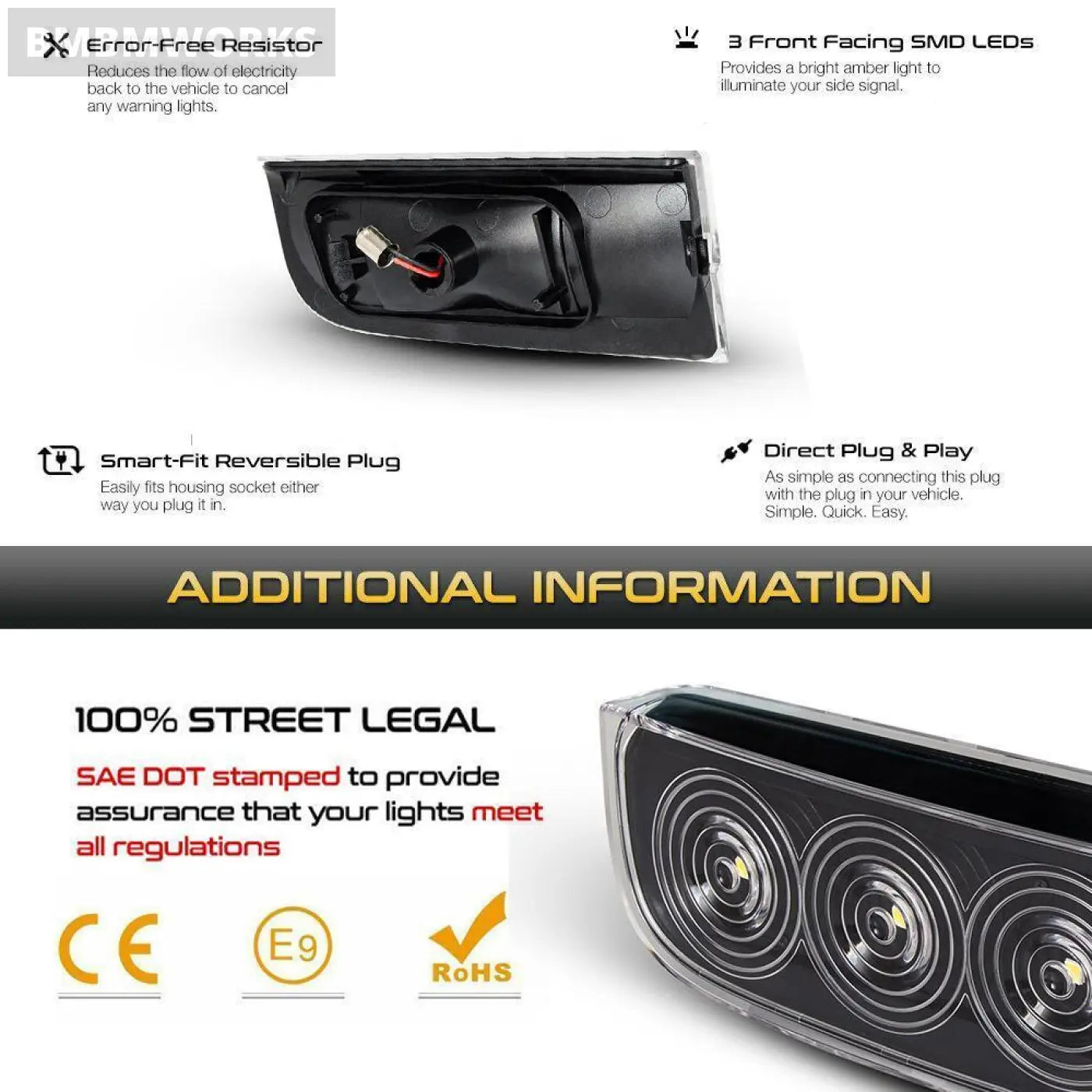 2 Pcs Led Backup Reverse Lights Rear Lamps Land Rover Range L322 Xfd000043