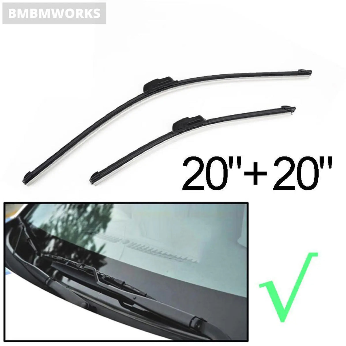 20’+20’+14’ Front & Rear Wiper Blades Set Kit Dacia Renault Duster 1 2013 - 2016