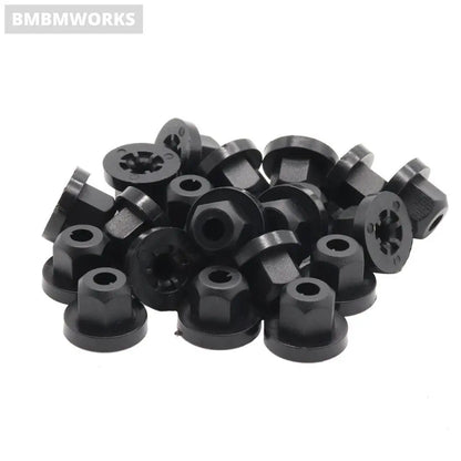 20Pcs Car Fender Arch Liner Plastic Nut Screw Flange Mb Mercedes Benz Bmw