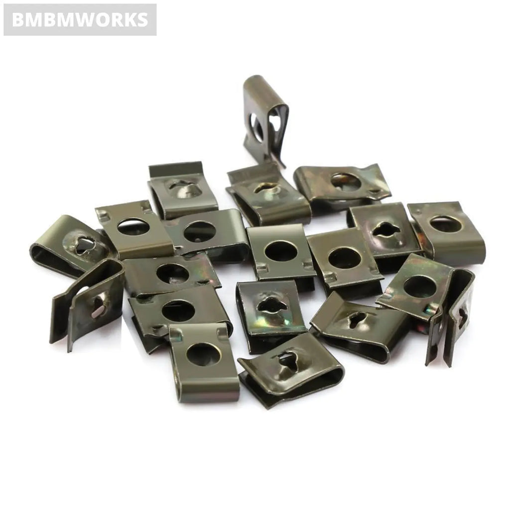 20Pcs Metal U-Type Clips Fastener Bentley Volkswagen Vw Polo Golf 3 Beetle Mk2