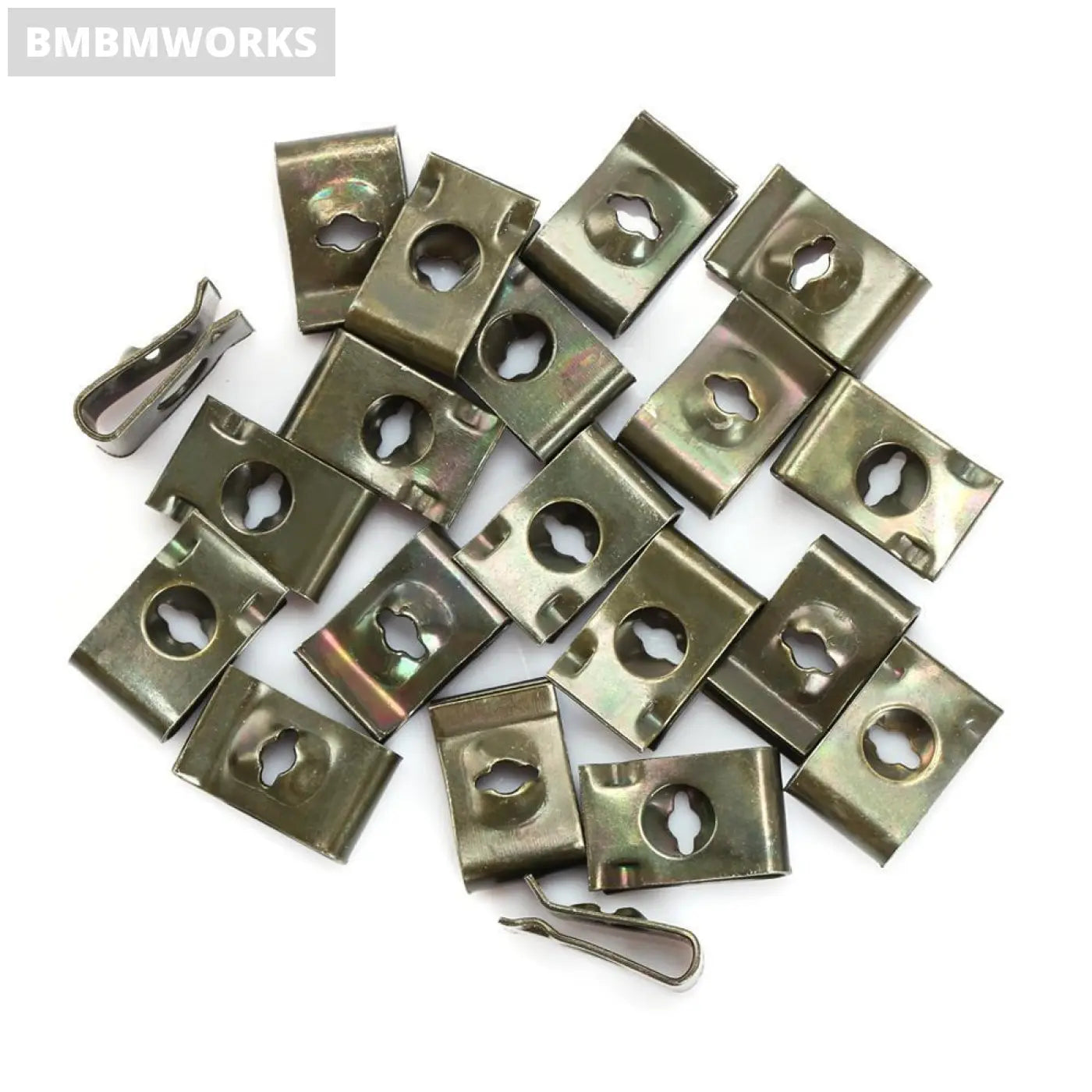 20Pcs Metal U-Type Clips Fastener Bentley Volkswagen Vw Polo Golf 3 Beetle Mk2