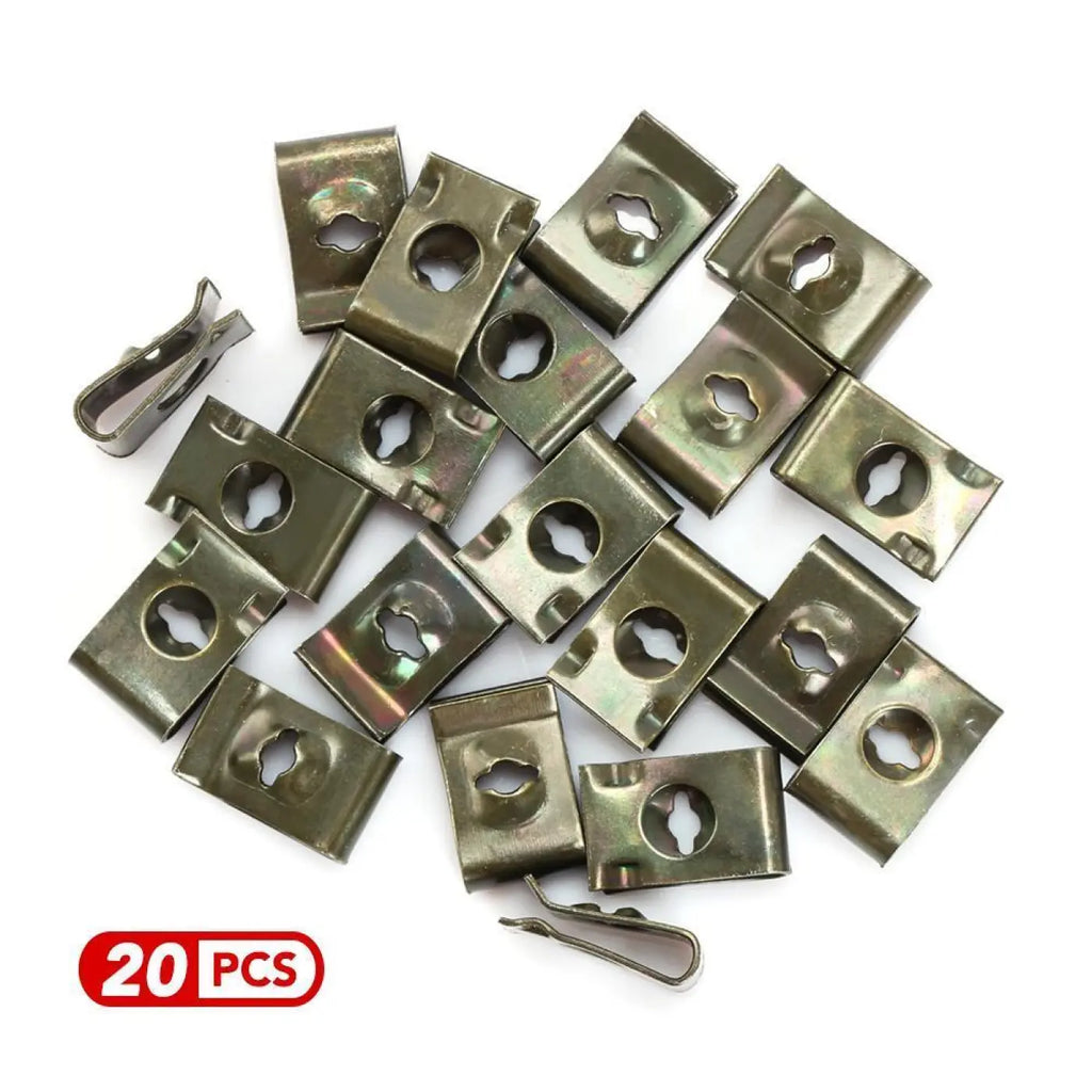20Pcs Metal U-Type Clips Fastener Bentley Volkswagen Vw Polo Golf 3 Beetle Mk2