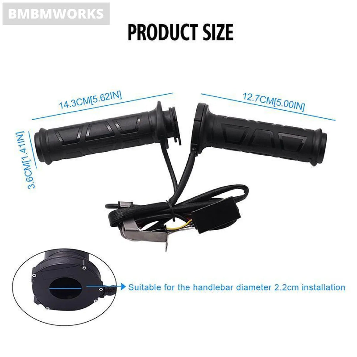 22Mm Hand Heated Grips Electric Molded Scooter Moped Bar Warmer Vespa