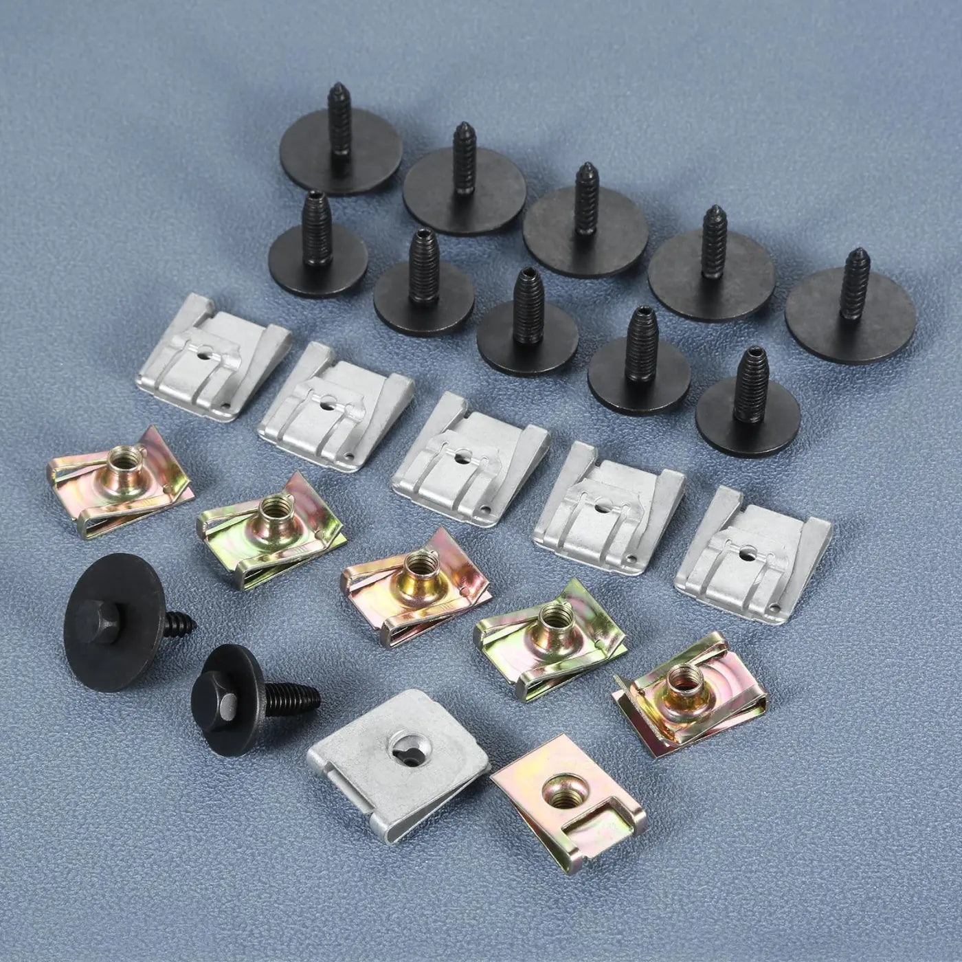 24Pcs Car Engine Under Tray Fixing Clips Screws Cover Guard For Mercedes E Class