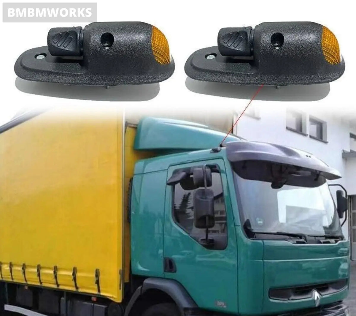 24V Top Roof Cabin Outside Light Lamp Renault Trucks White Orange Amber