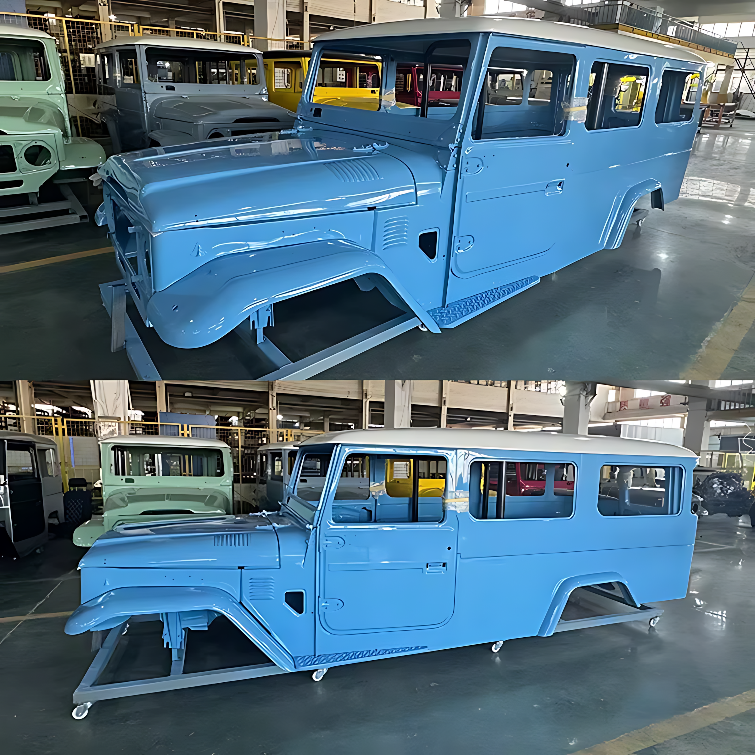 Toyota Land Cruiser FJ45V / FJ47 Troopy Complete Metal Body Shell – OEM-Style Steel Restoration Assembly BMBMWORKS