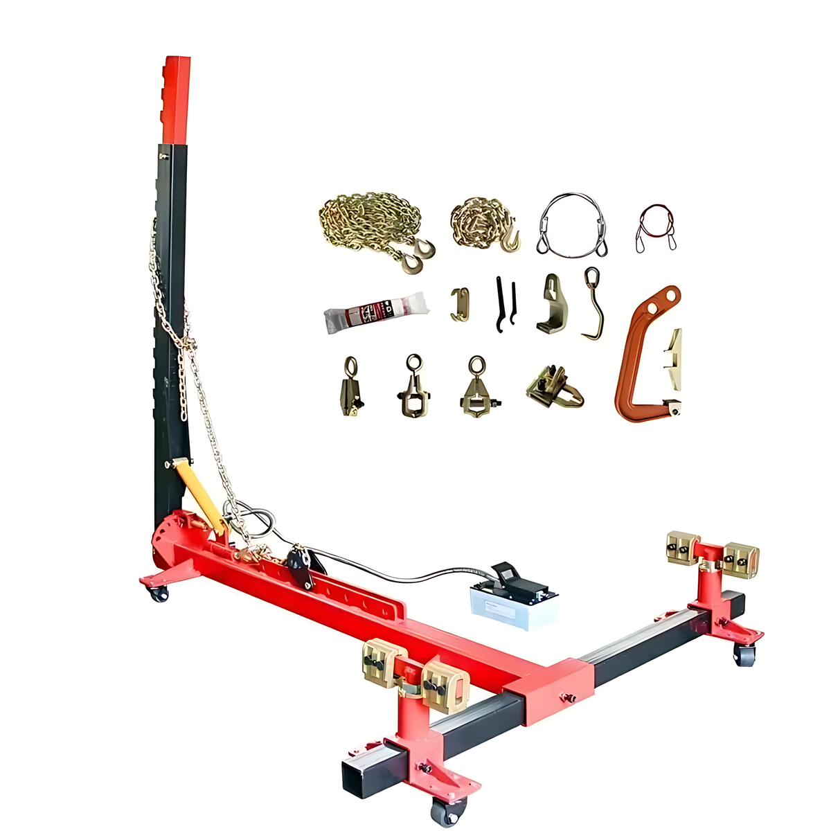 10 kN Pull Pulling Force Frame Machine – 0.65 MPa Hydraulic, 360° Pull Alignment Bench BMBMWORKS