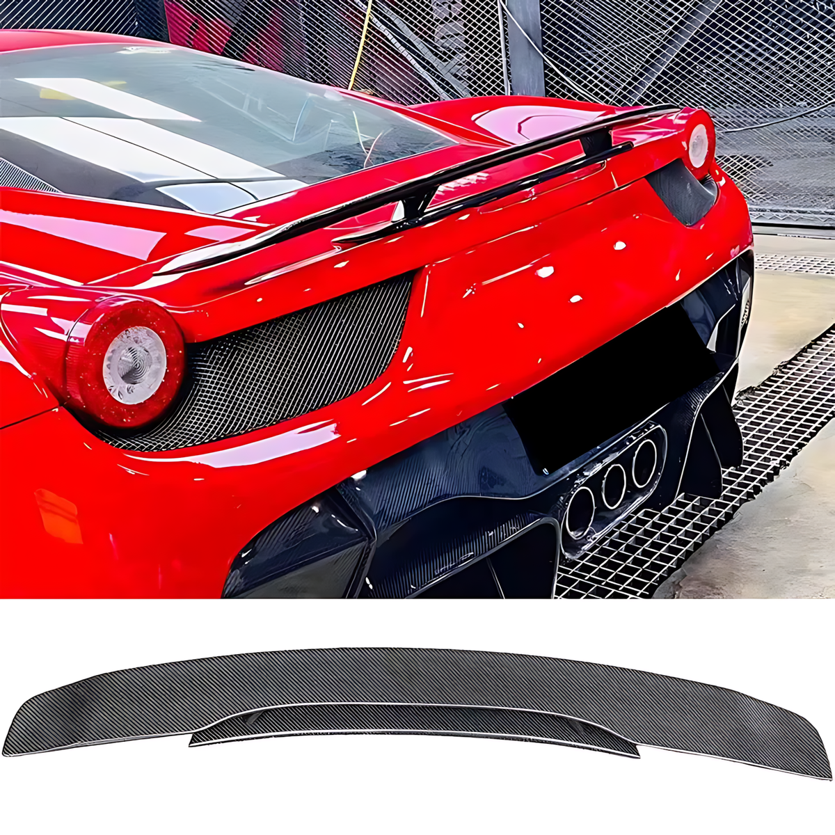 Ferrari 458 Carbon Fiber Rear Spoiler (2011–2015) | Performance Tail Wing Upgrade BMBMWORKS