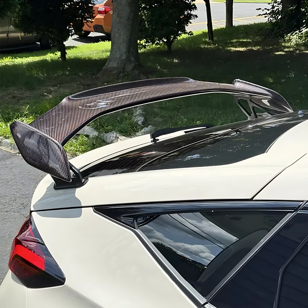 Red Carbon Fiber MD-Style Rear Spoiler Wing for Honda Civic Type R FL5 (2022+) – Aggressive Performance Look BMBMWORKS