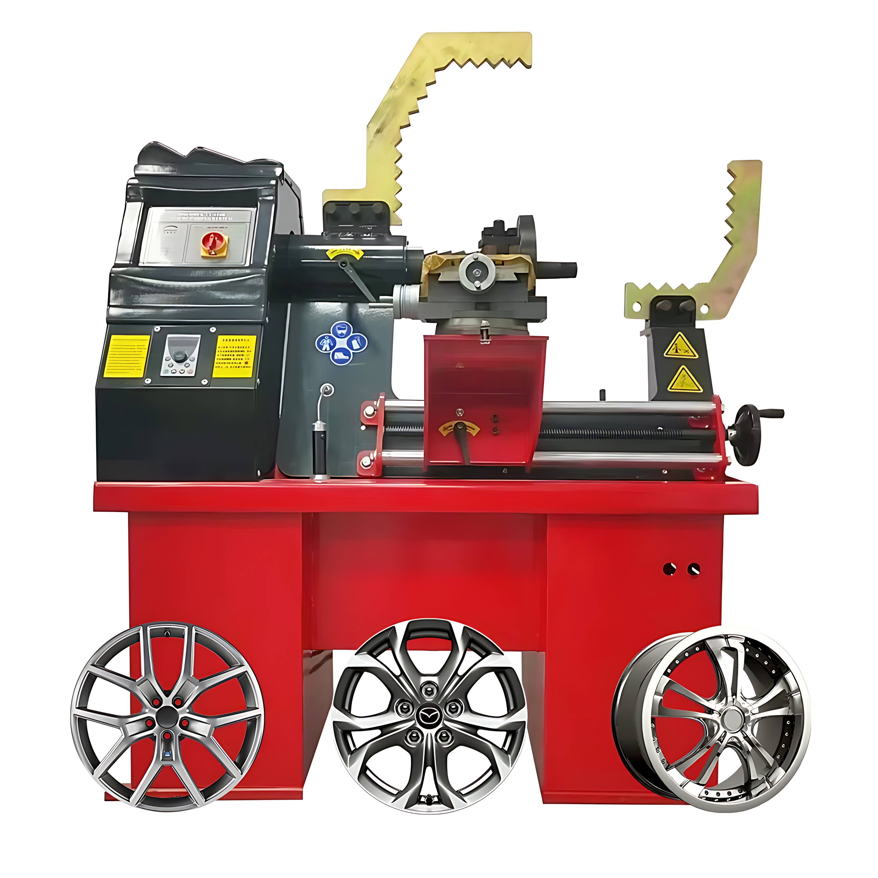 CNC Alloy Wheel Repair Lathe – 28″ Cap, Touchscreen PC, Auto Profile Cutting BMBMWORKS