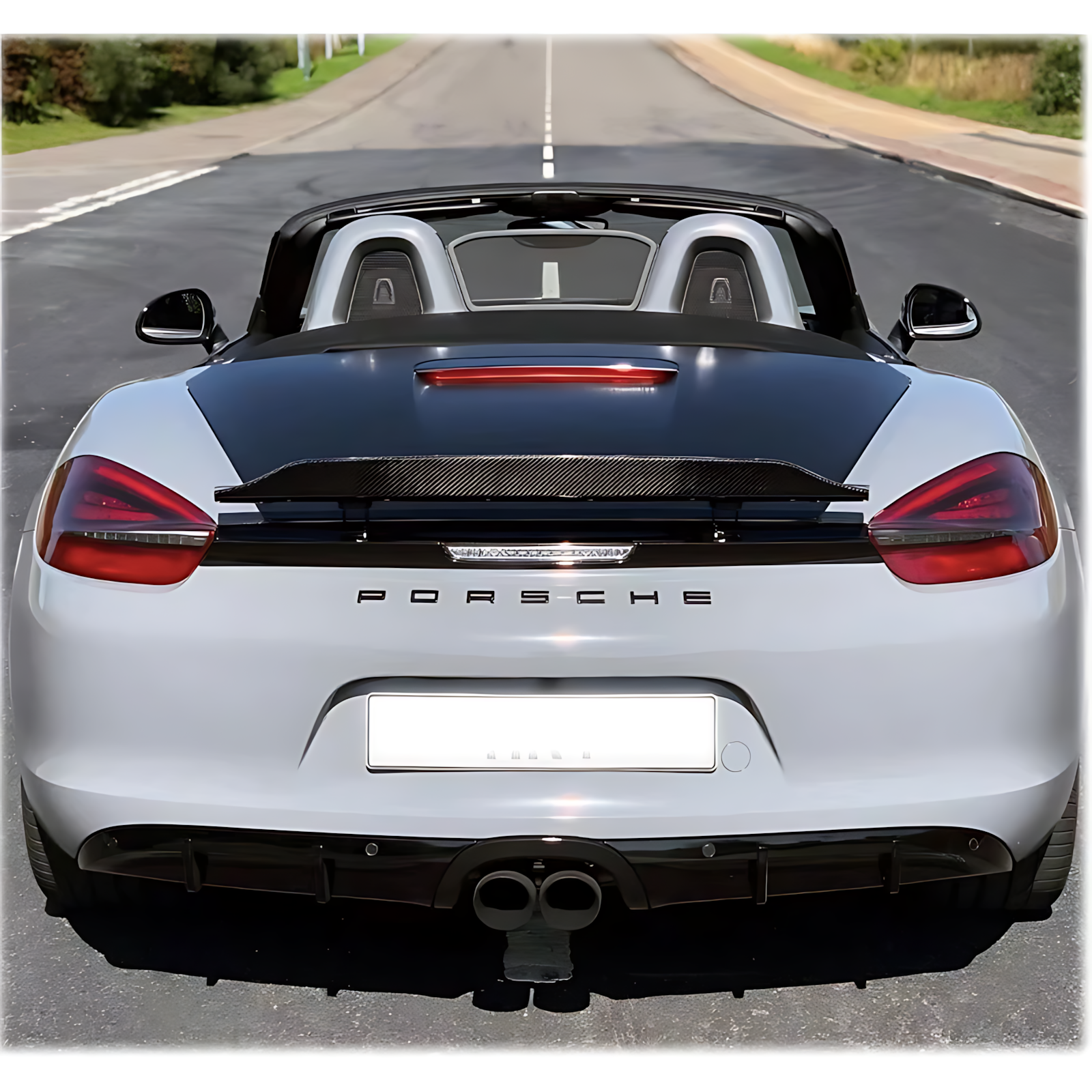 Porsche Cayman 981 (2013–2016) Carbon Fiber Rear Wing – Wet Carbon Trunk Lip Spoiler Upgrade BMBMWORKS