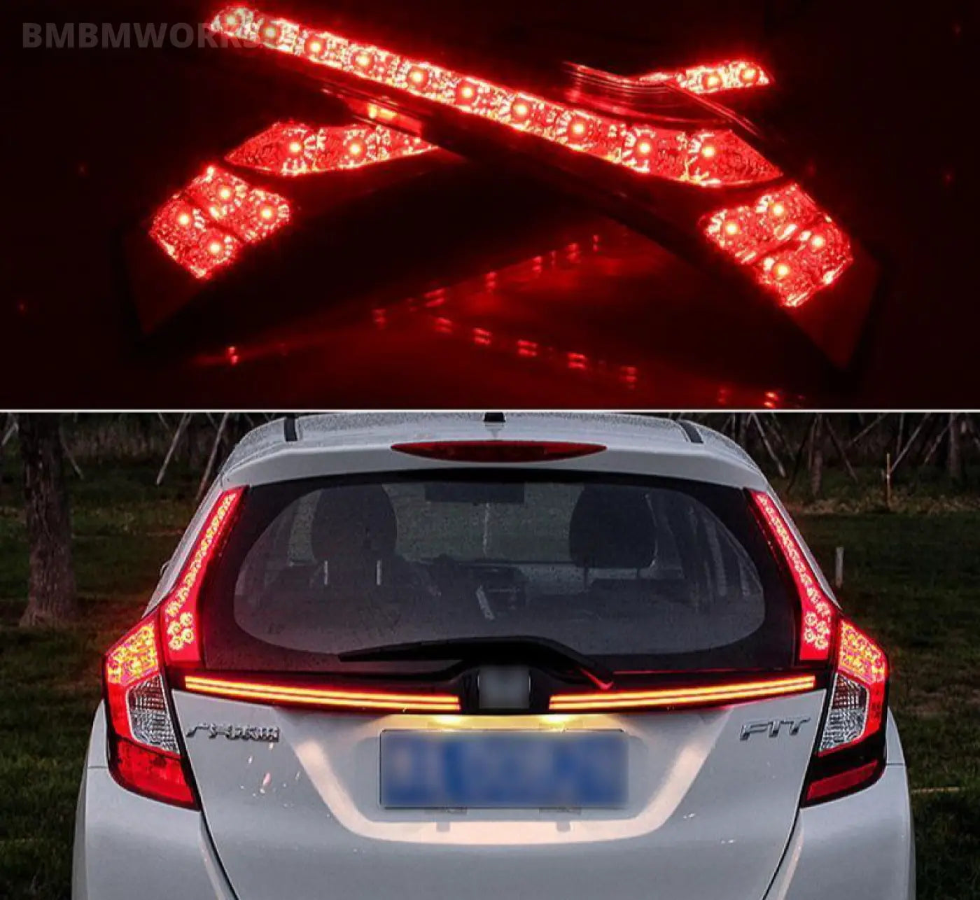 2In1 Functions Bumper Light Rear Fog Lamp Brake Honda Jazz 2014-2020