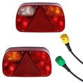 2Pcs 30Cm Long Trailer Rear Lights Set Wiring Harness Light 5 Core Cable