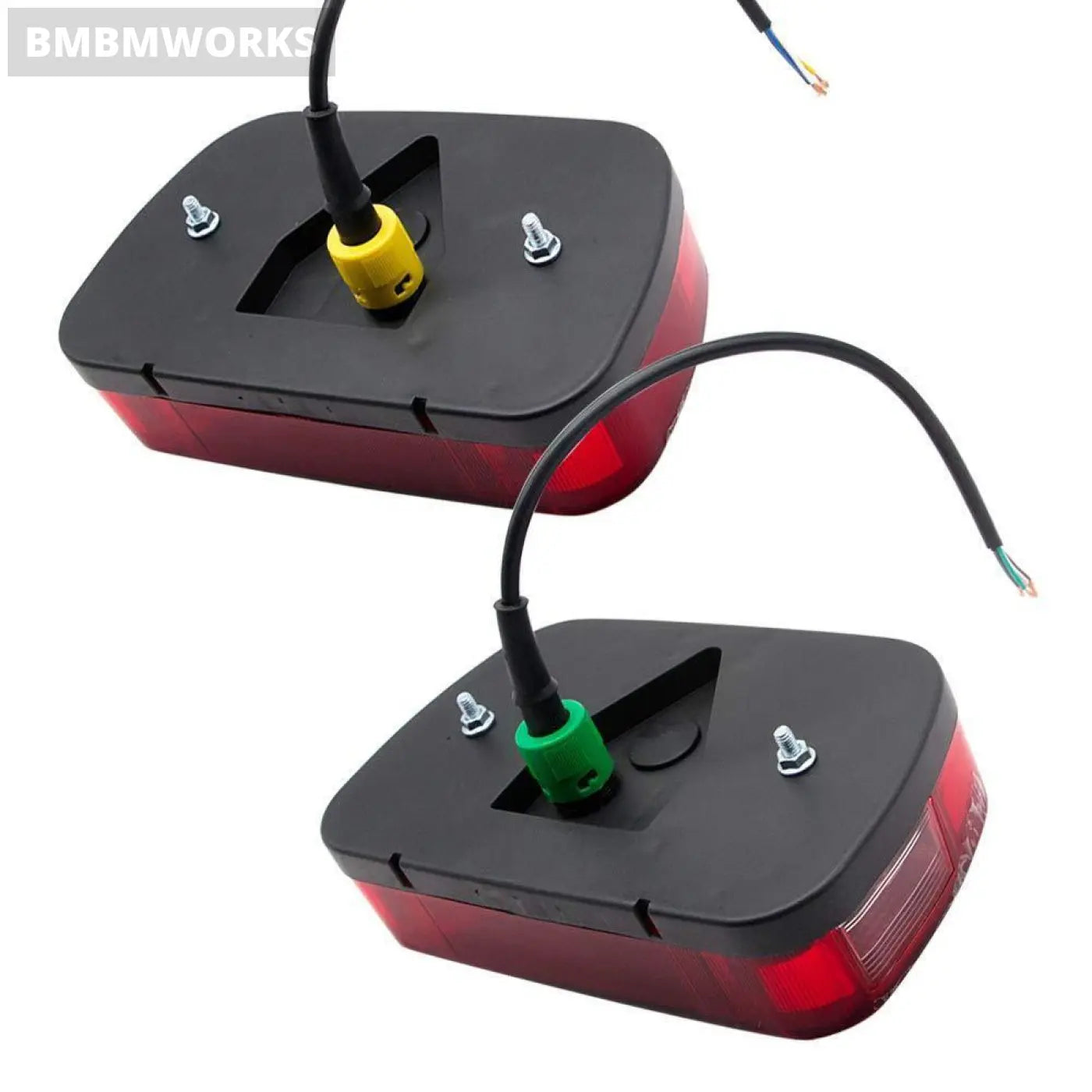 2Pcs 30Cm Long Trailer Rear Lights Set Wiring Harness Light 5 Core Cable