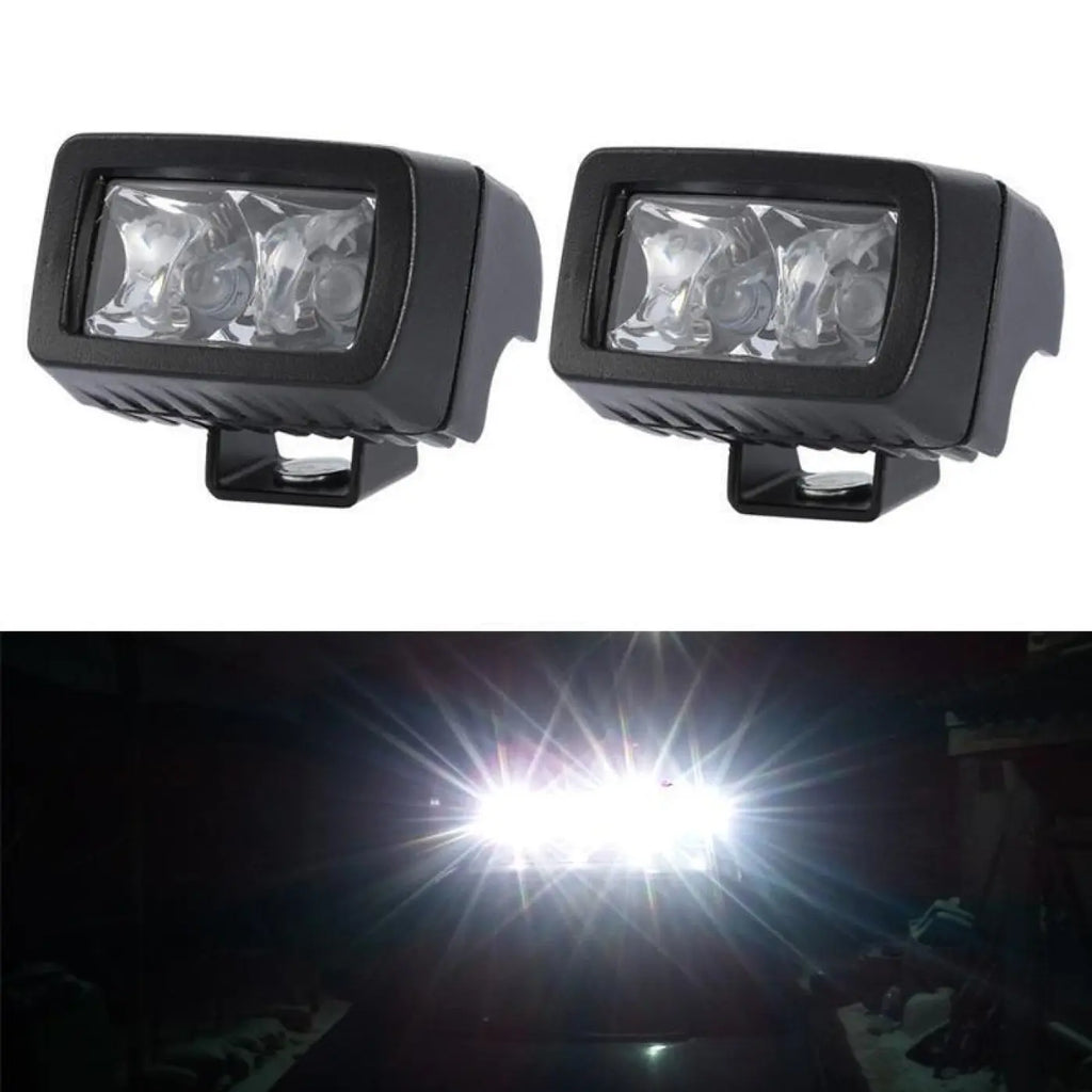 2Pcs 3Inch Led Work Light Bar Spot Flood Beam Tractor Boat Offroad Jeep Suv Atv
