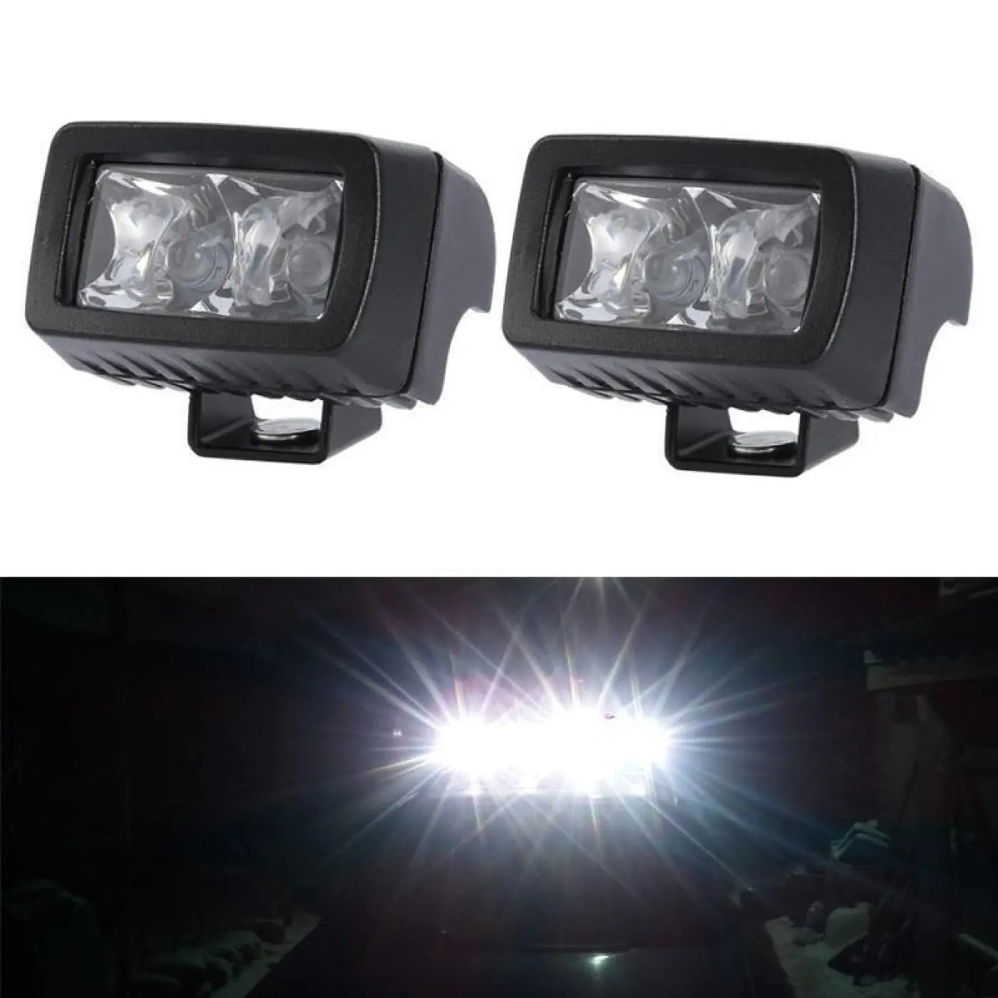 2Pcs 3Inch Led Work Light Bar Spot Flood Beam Tractor Boat Offroad Jeep Suv Atv