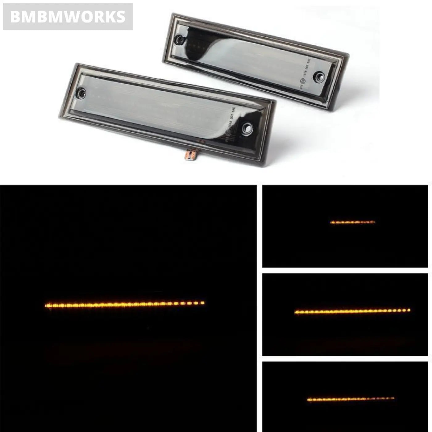 2Pcs Amber Led Dynamic Side Marker Light Repeater Indicator 1981-1991 Chevrolet