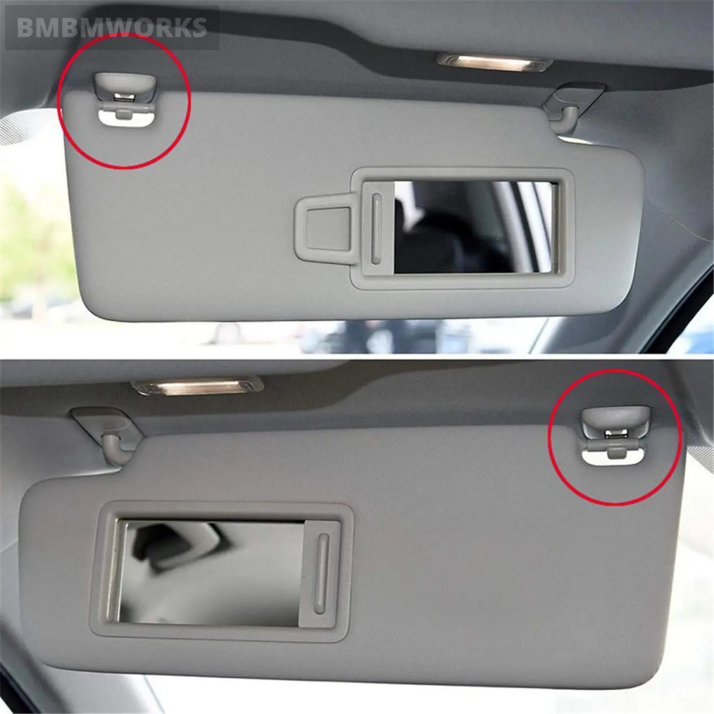 2Pcs Audi A1 A3 A4 A5 Q3 Q5 S3 S4 S5 Tt Allroad Gray Sun Visor Holders Clips