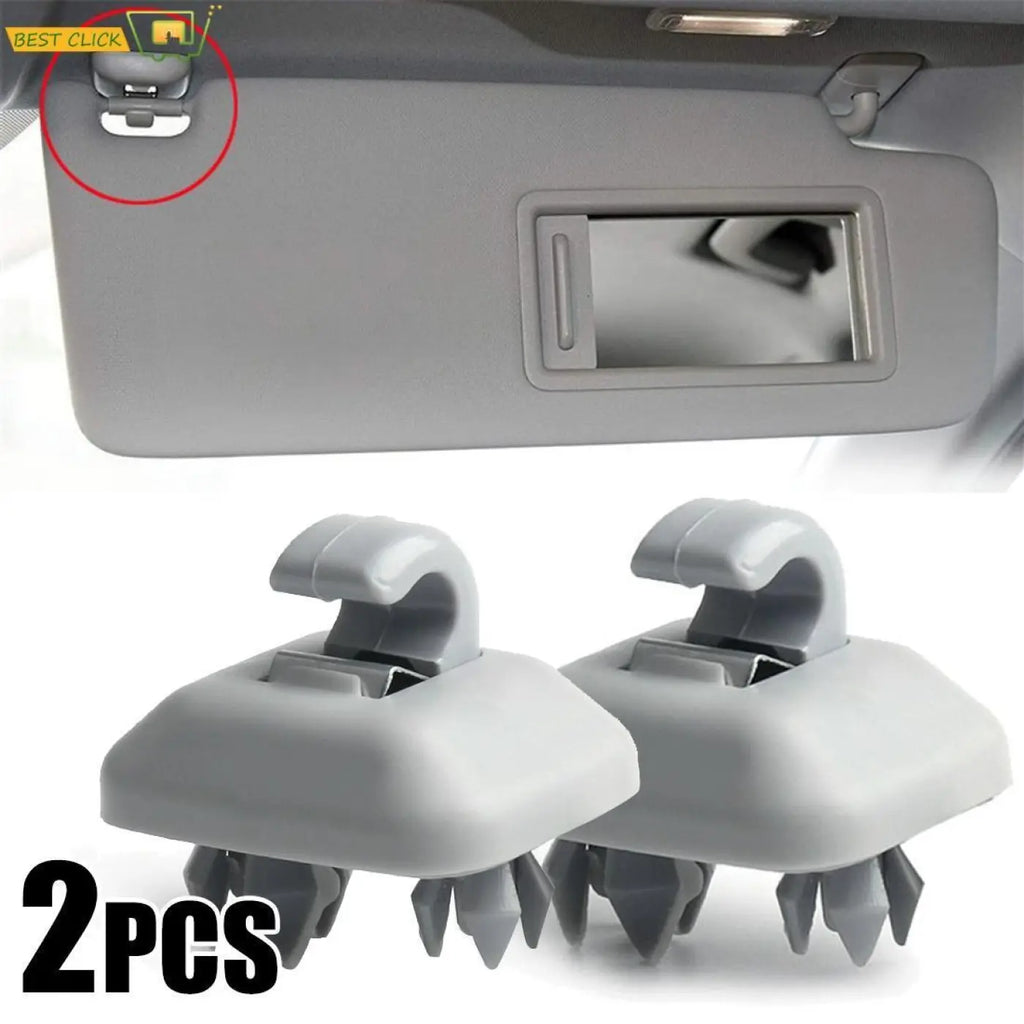 2Pcs Audi A1 A3 A4 A5 Q3 Q5 S3 S4 S5 Tt Allroad Gray Sun Visor Holders Clips