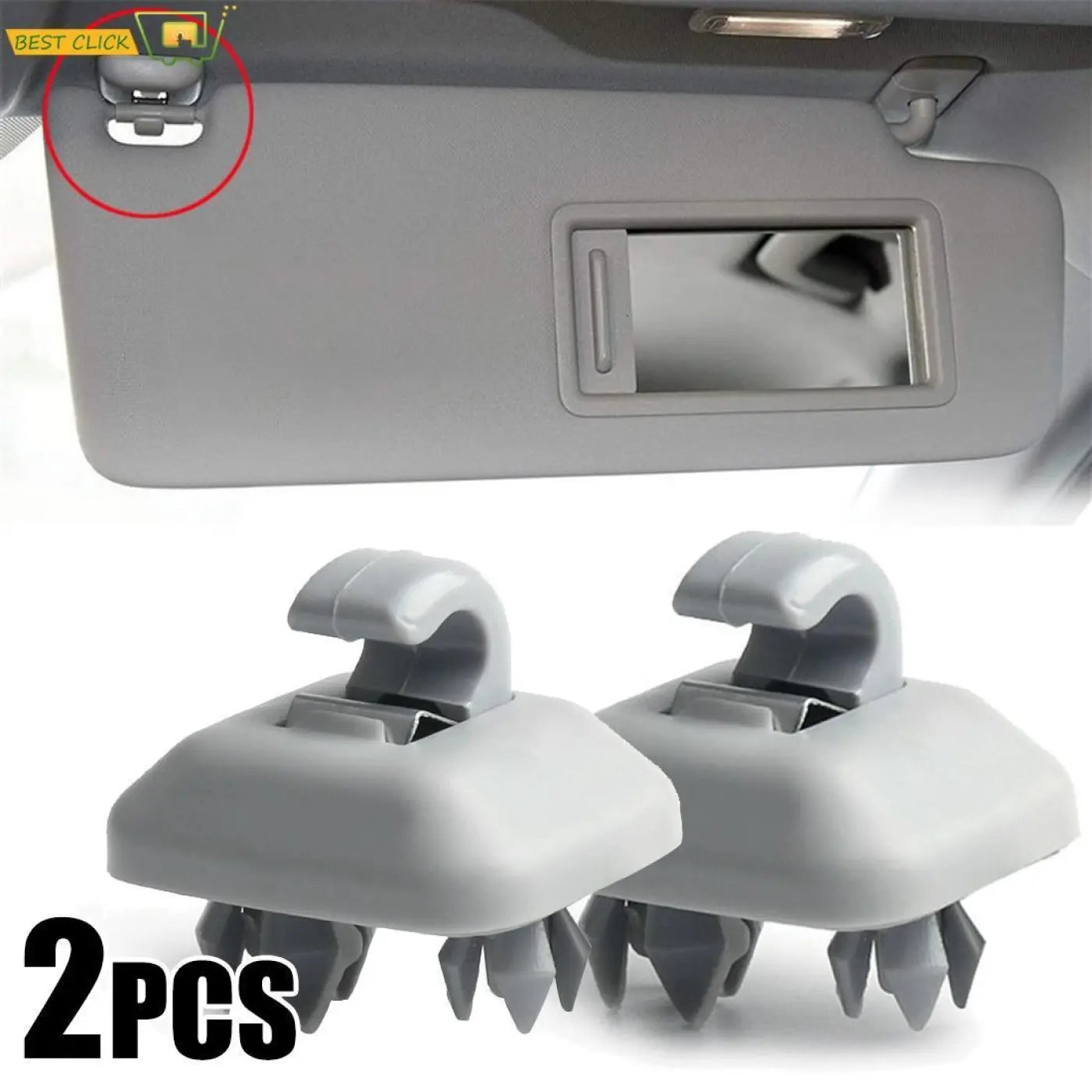 2Pcs Audi A1 A3 A4 A5 Q3 Q5 S3 S4 S5 Tt Allroad Gray Sun Visor Holders Clips