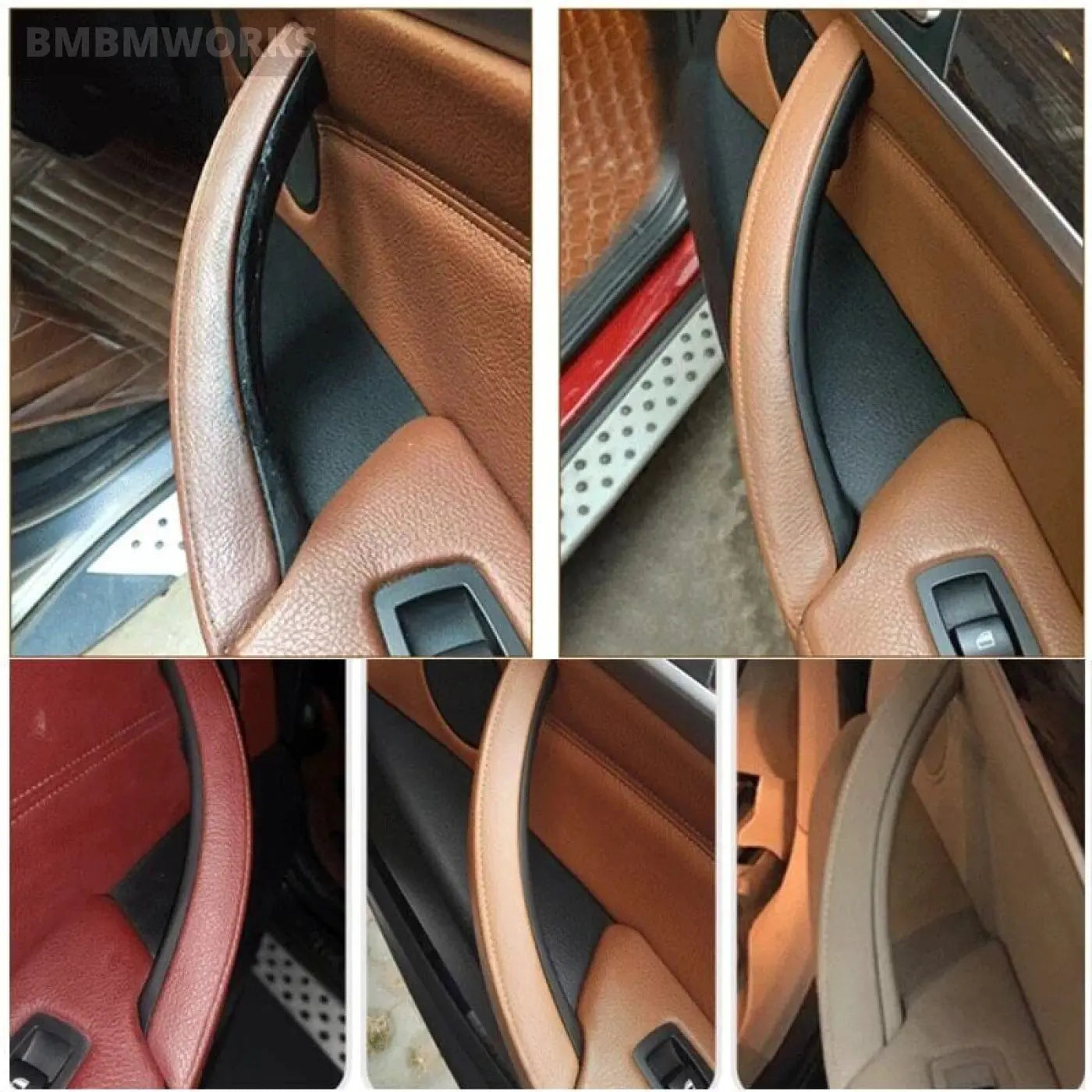 2Pcs Bmw E70 E71 X5 X6 2007-2014 Interior Handle Trim Set Black Gray Beige