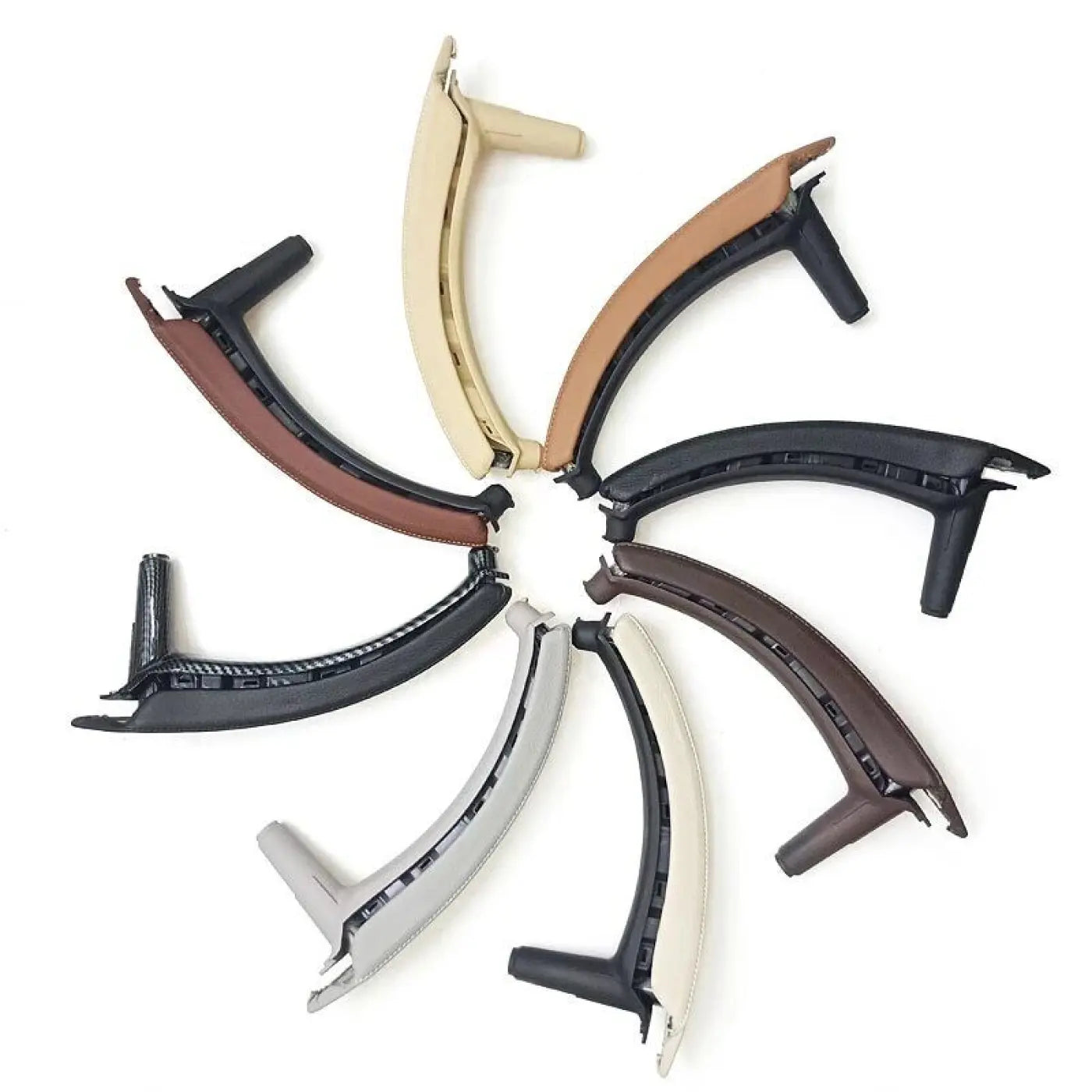 2Pcs Bmw E70 E71 X5 X6 2007-2014 Interior Handle Trim Set Black Gray Beige