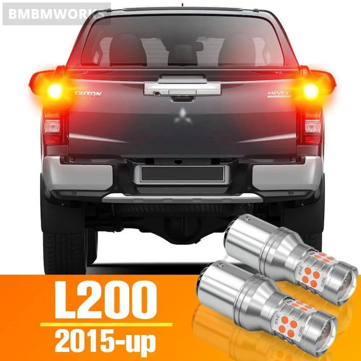 2Pcs Brake Light Bulb Accessories Mitsubishi L200 2015 2016 2017